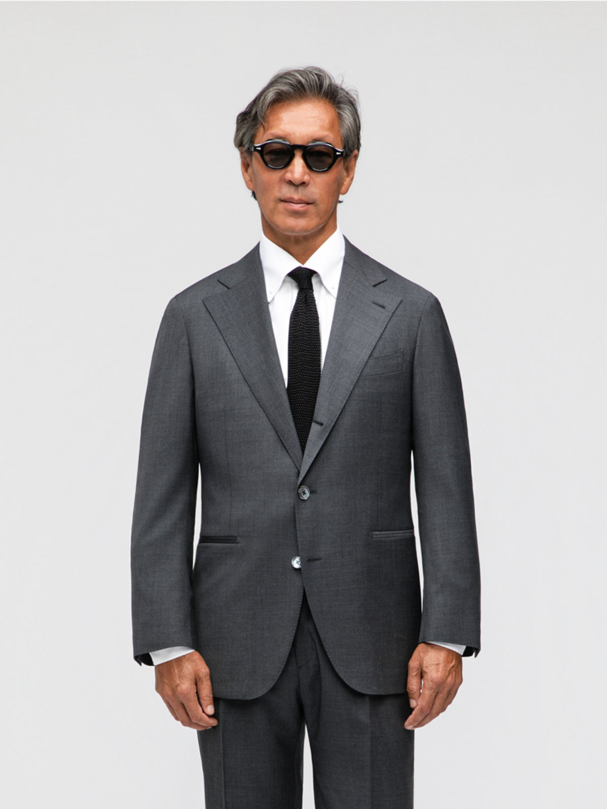 Dark Grey Wool Suit (SB) - Grand Le Mar