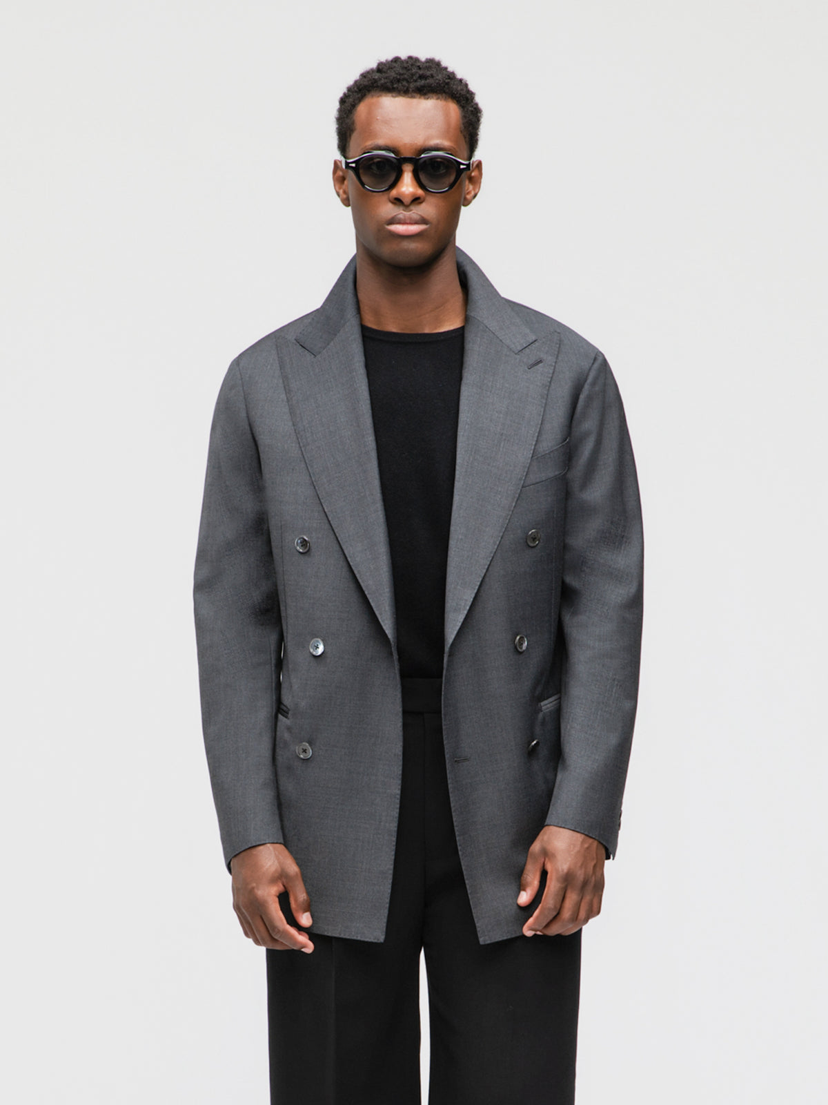 Dark Grey Wool Jacket (DB) - Grand Le Mar