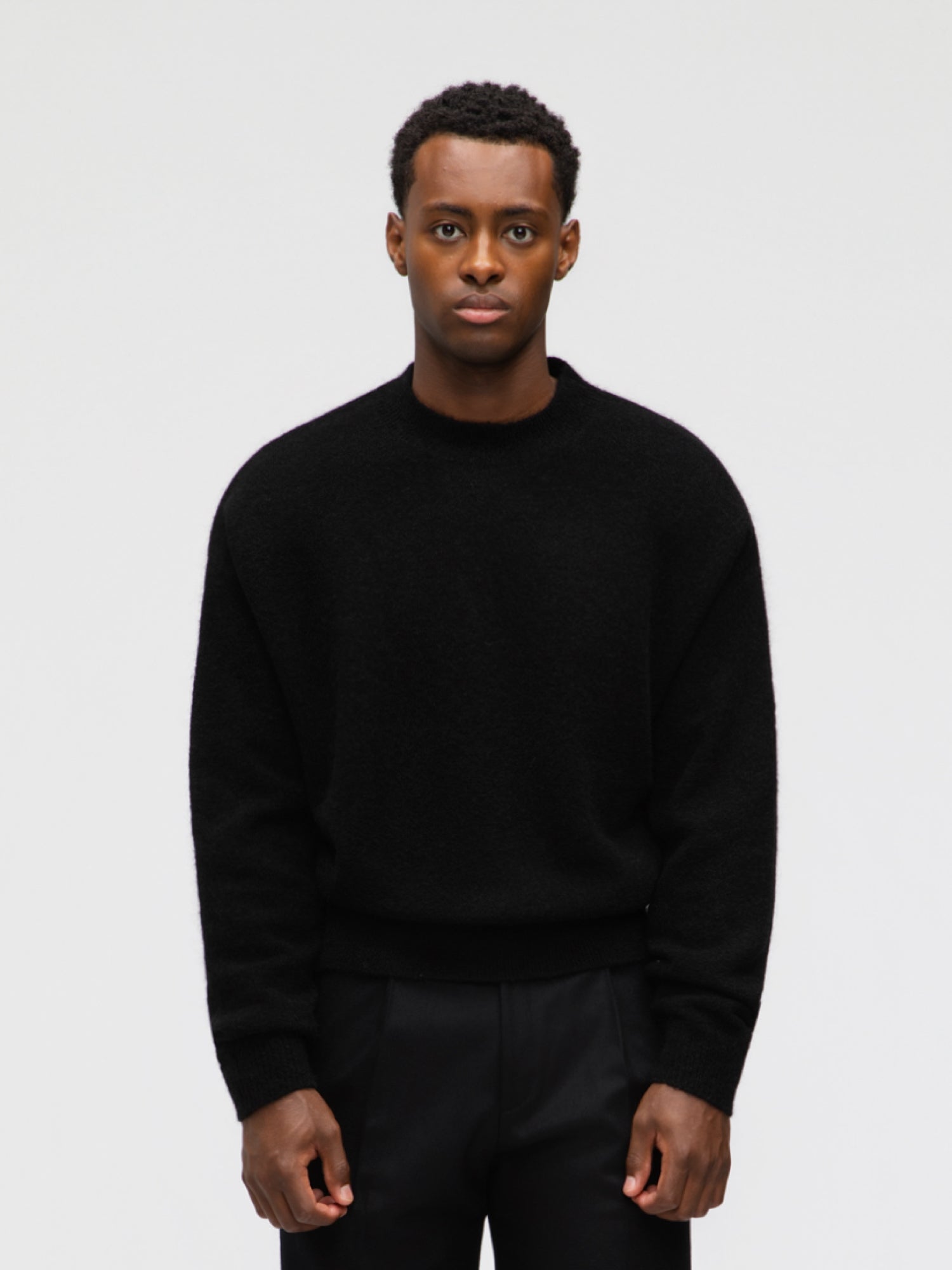 Black Mohair Crewneck - Grand Le Mar