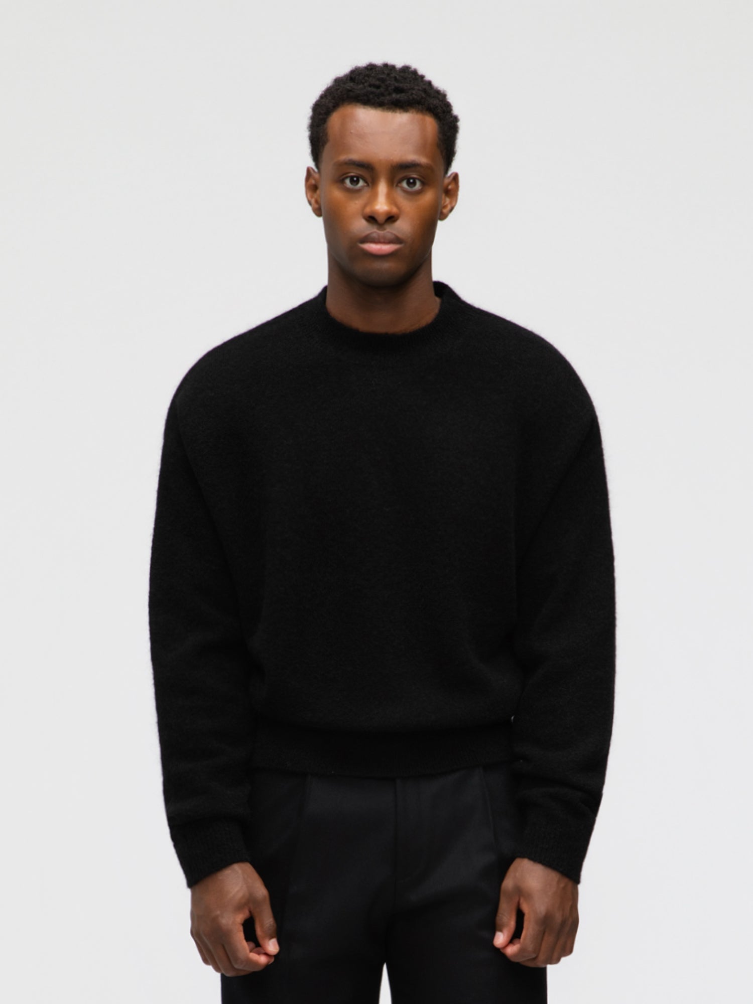 Black Mohair Crewneck - Grand Le Mar