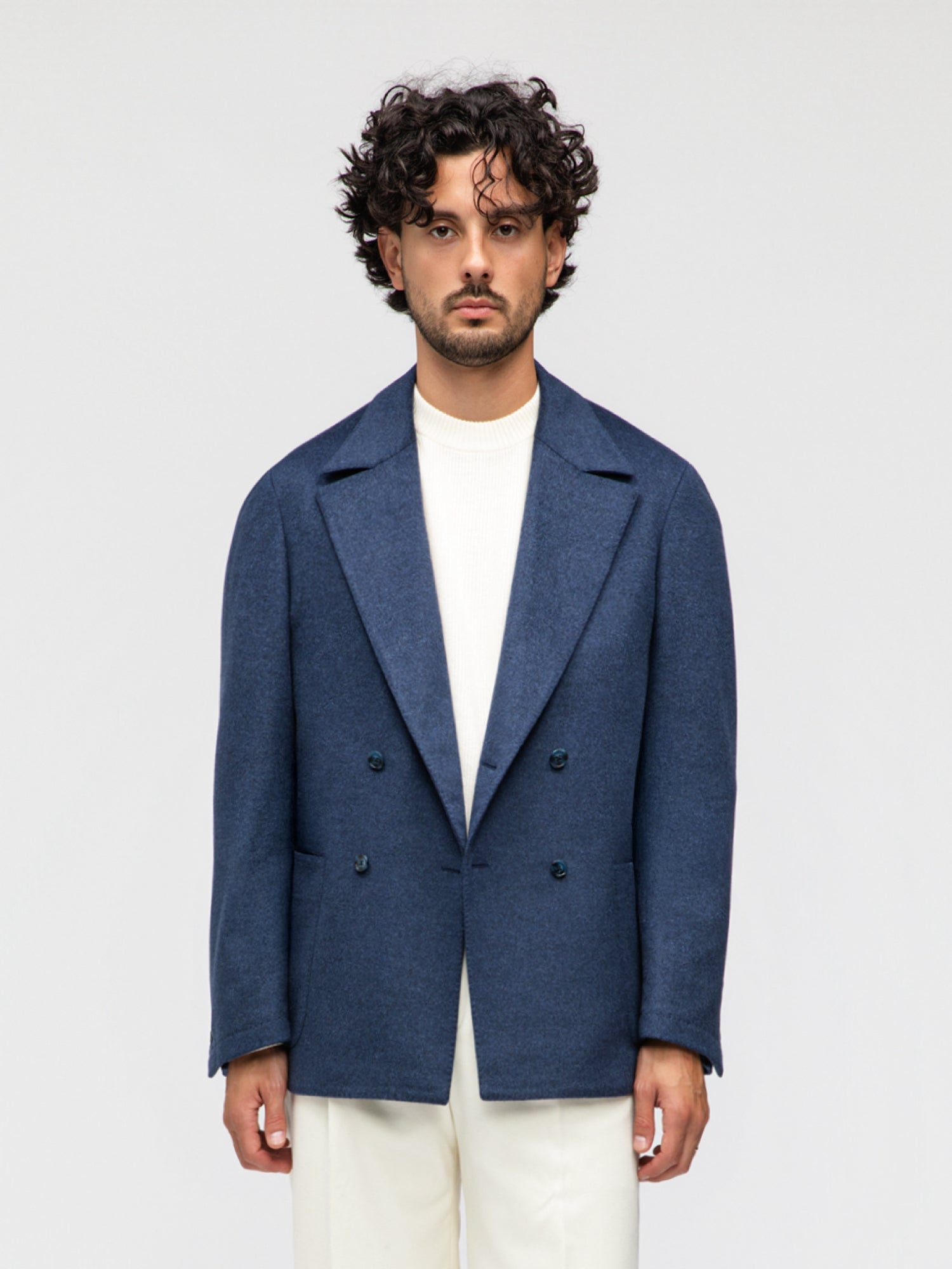 Denim Wool Cashmere Jacket (Casual Fit) - Grand Le Mar