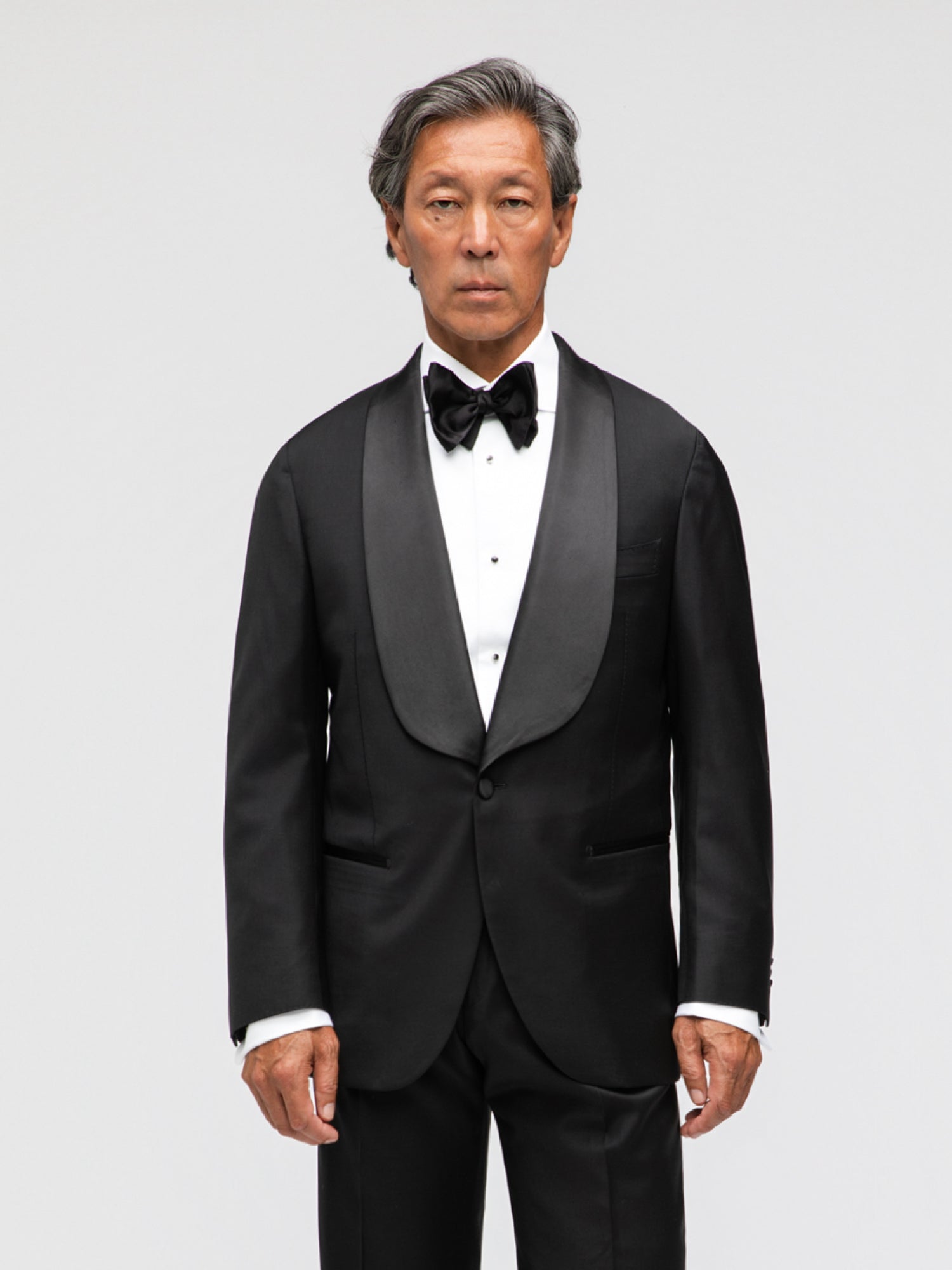 Black Wool Tuxedo Suit (SB Shawl) - Grand Le Mar