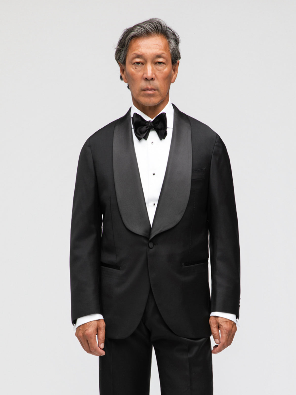 Black Wool Tuxedo Suit (SB Shawl) - Grand Le Mar