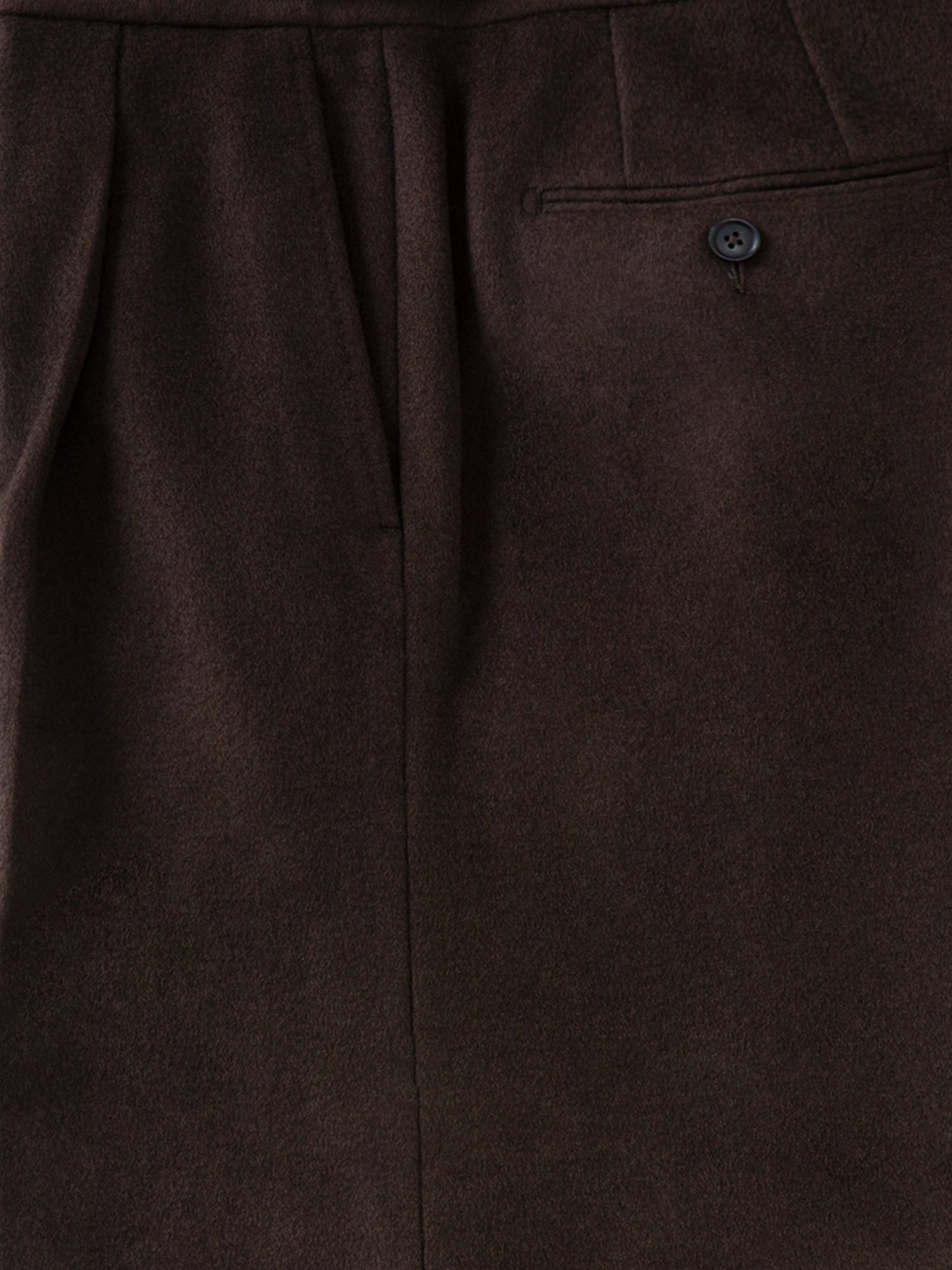 Brown Wool Cashmere Trousers (Extra Wide Fit) - Grand Le Mar
