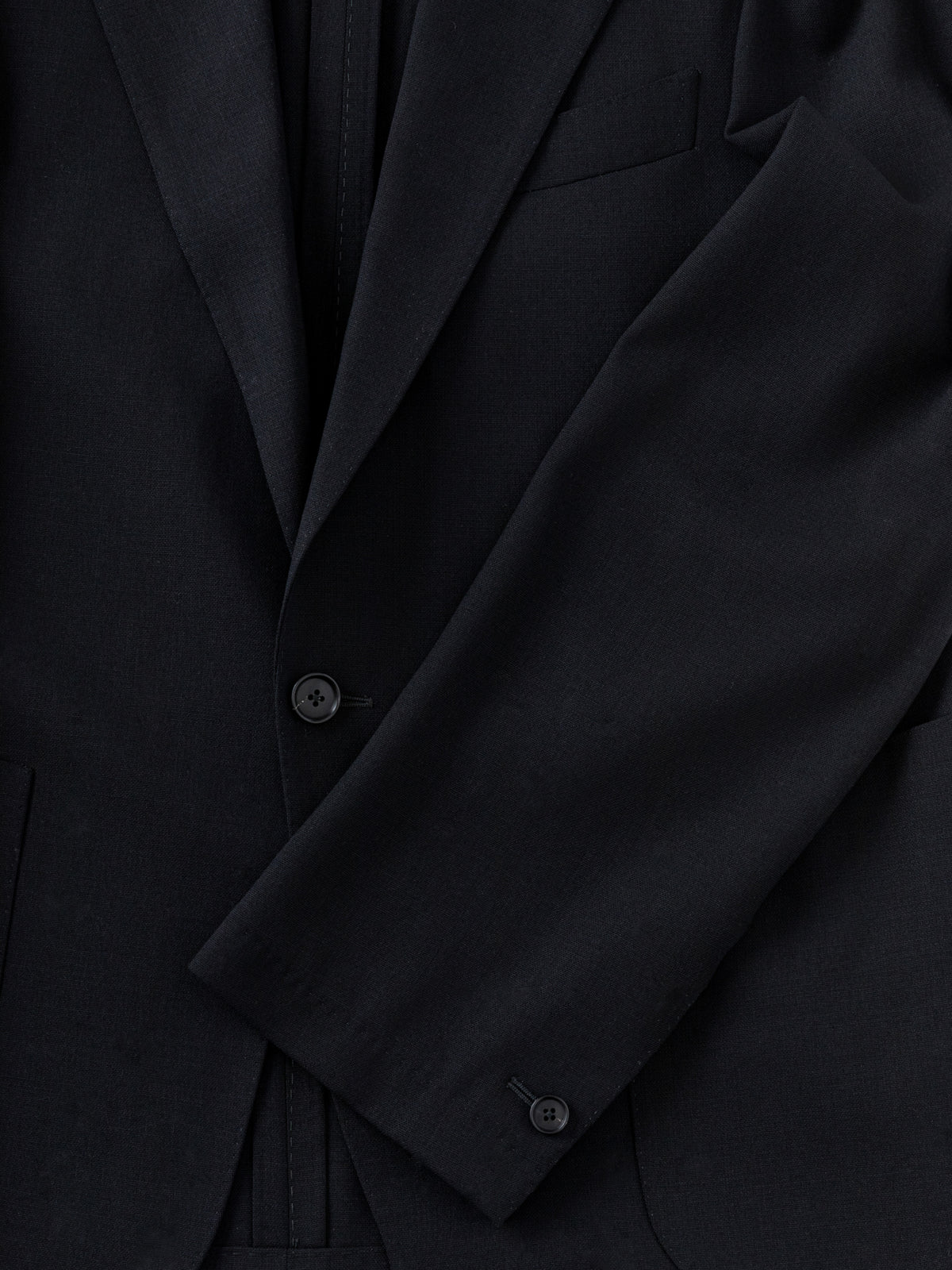Black Heavyweight High Twist Suit - Grand Le Mar