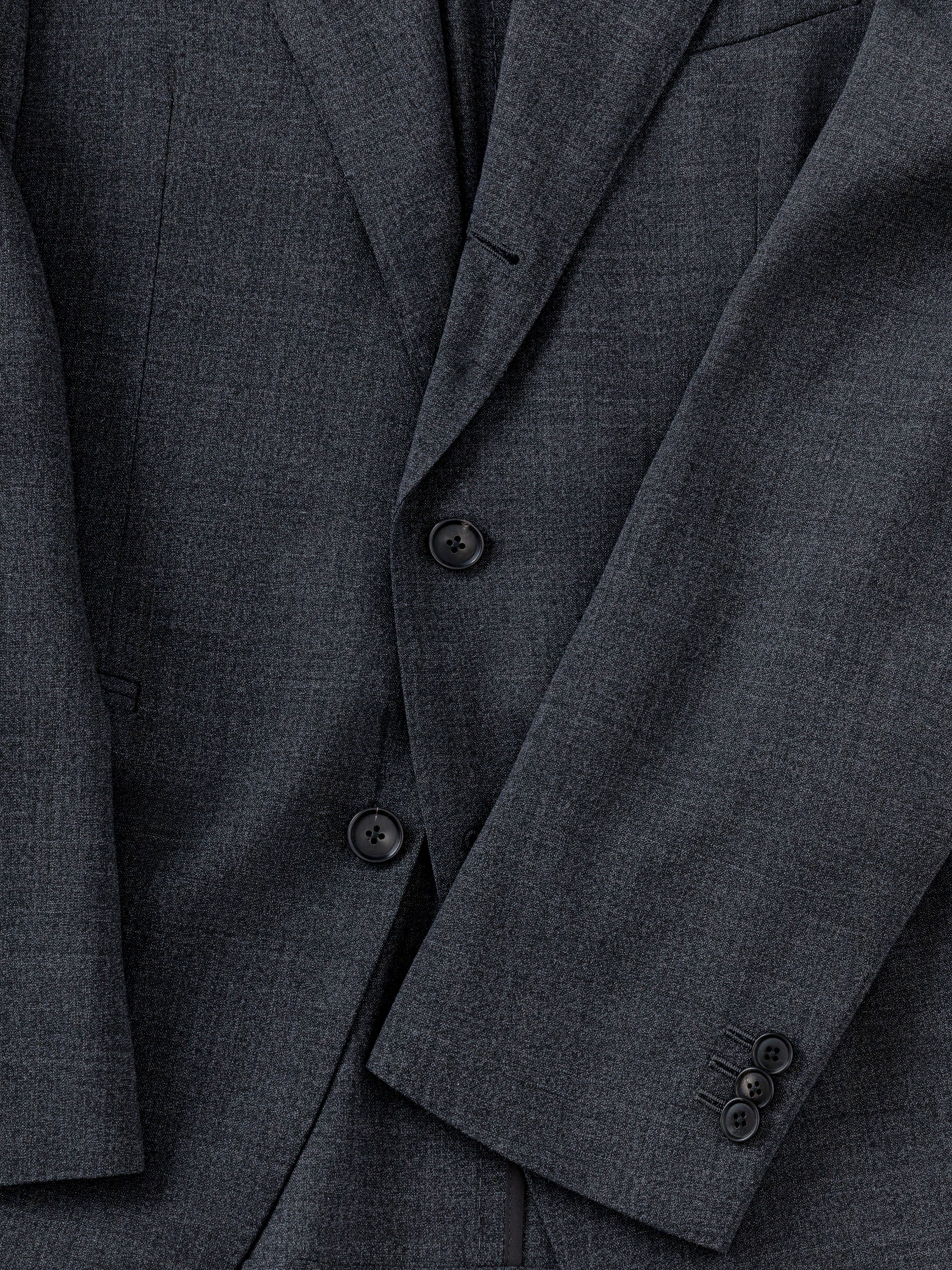 Charcoal High Twist Wool Suit (SB)