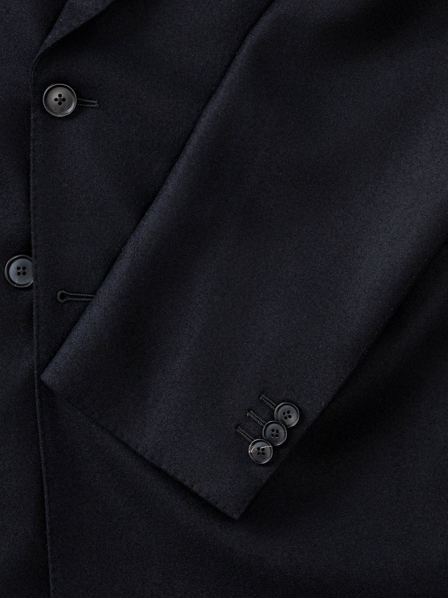 Black Flannel Wool Suit - Grand Le Mar