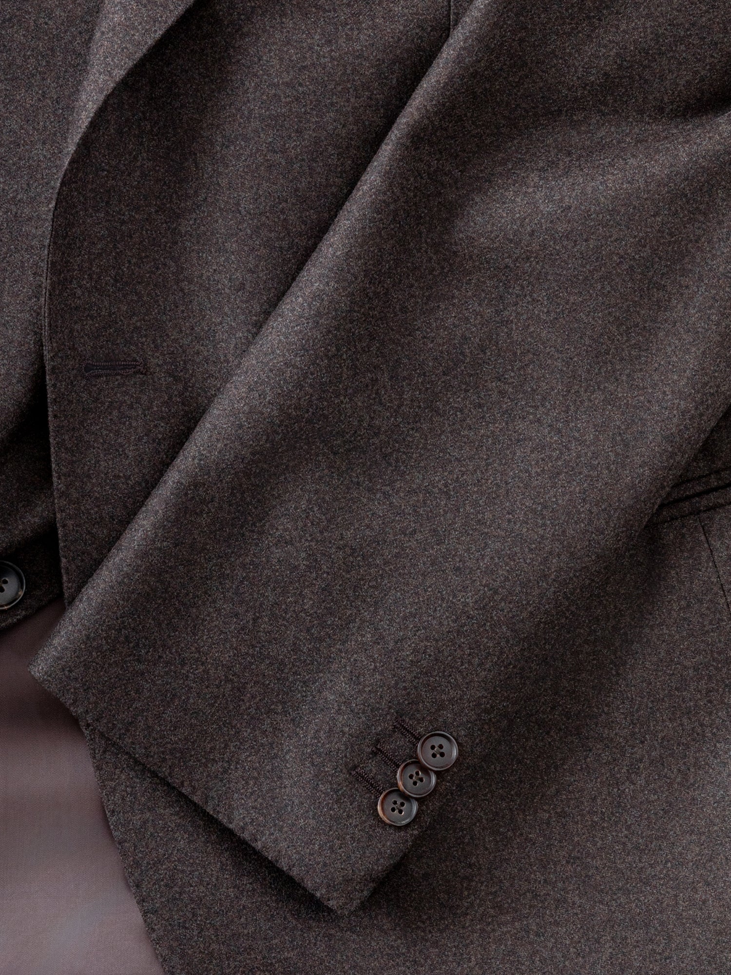 Brown Flannel Wool Jacket (DB) - Grand Le Mar