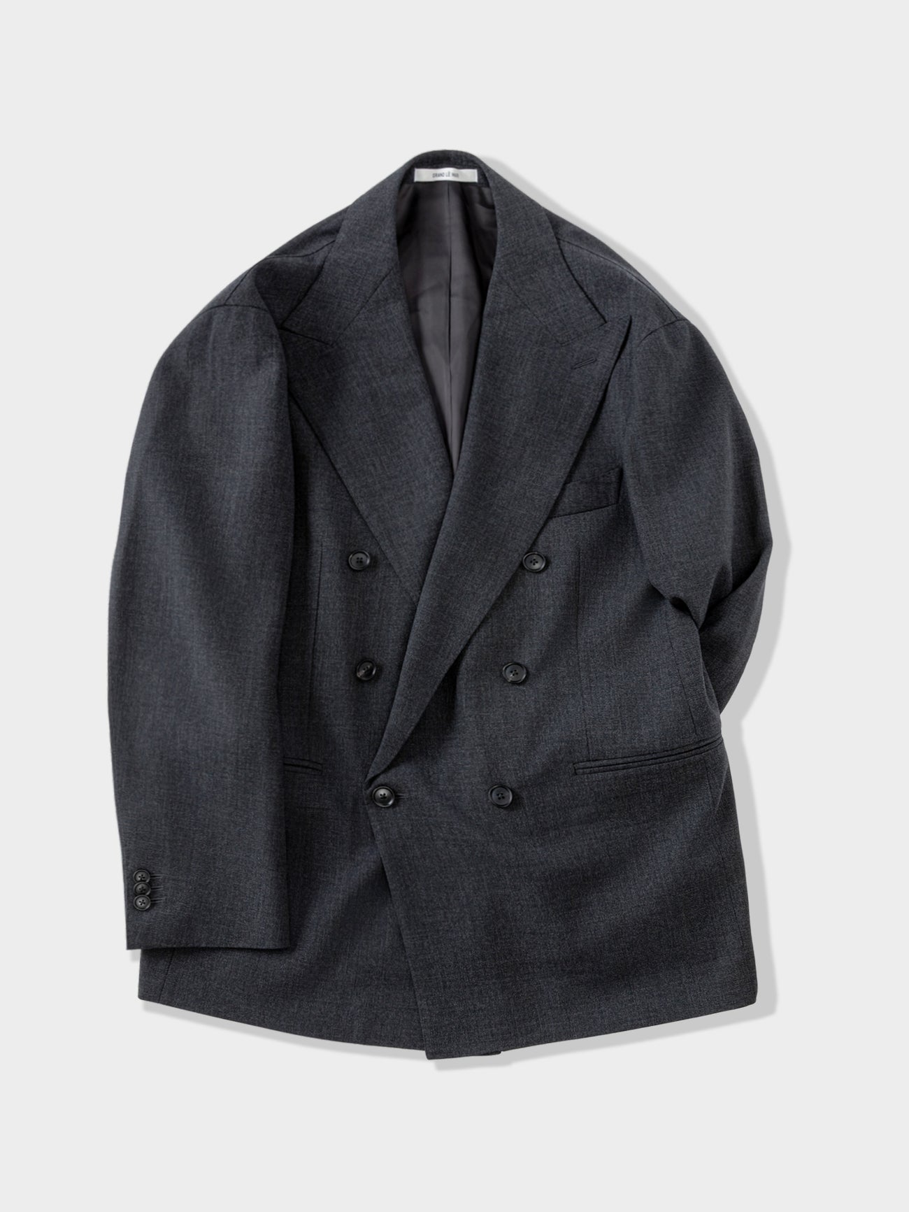 Charcoal Heavyweight High Twist Suit - Grand Le Mar