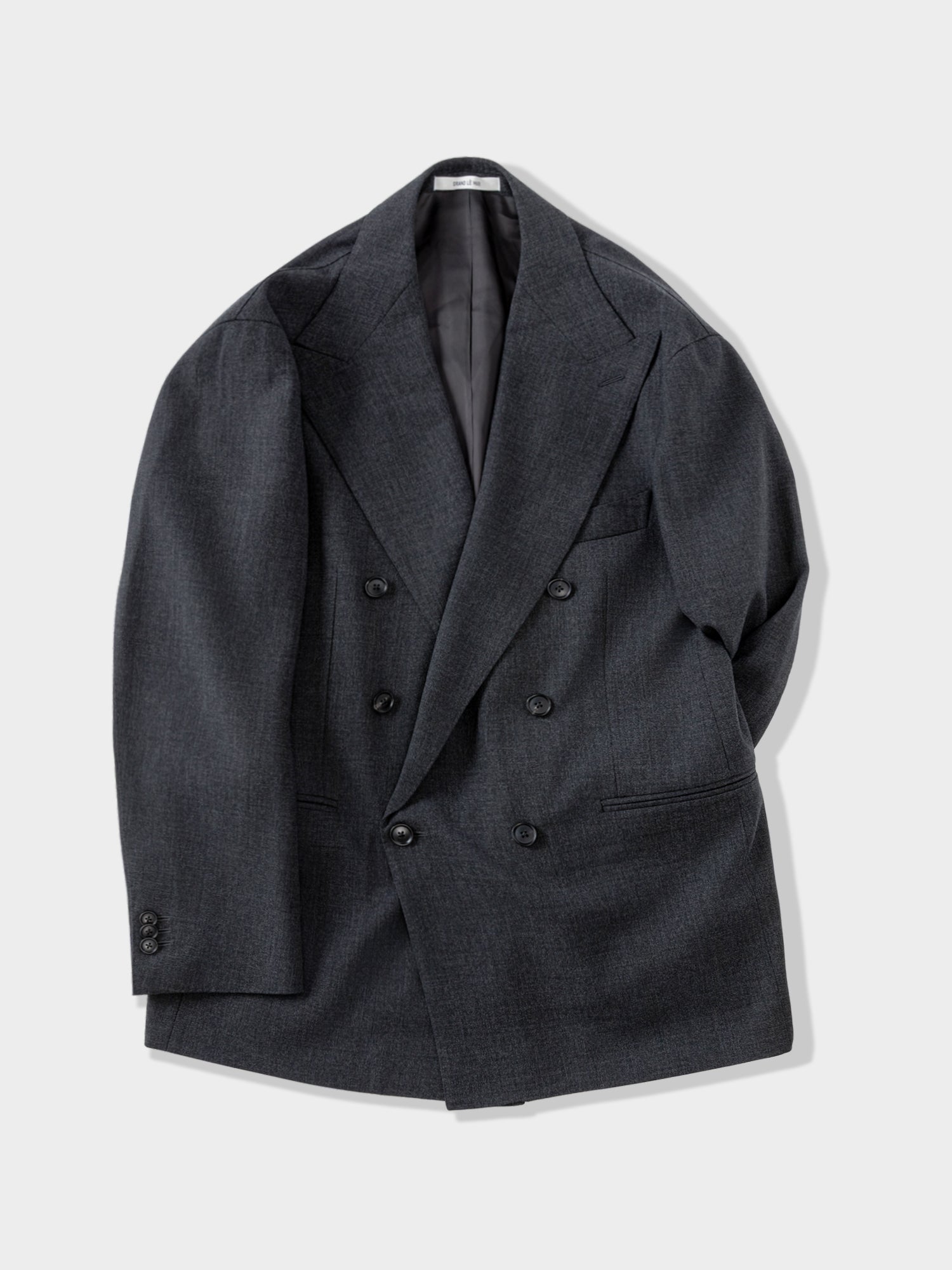Charcoal Heavyweight High Twist Suit - Grand Le Mar