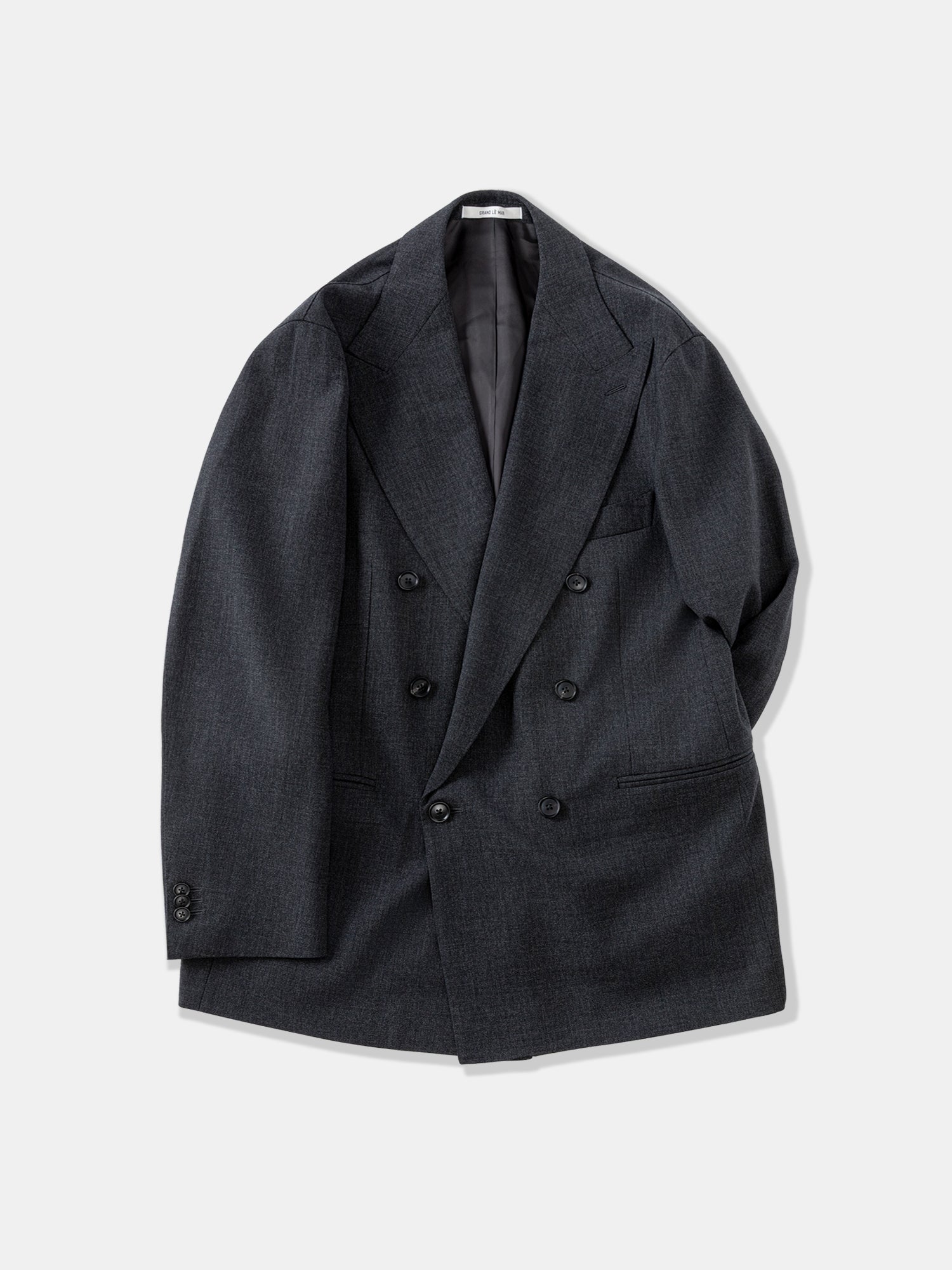 Charcoal Heavyweight High Twist Suit - Grand Le Mar