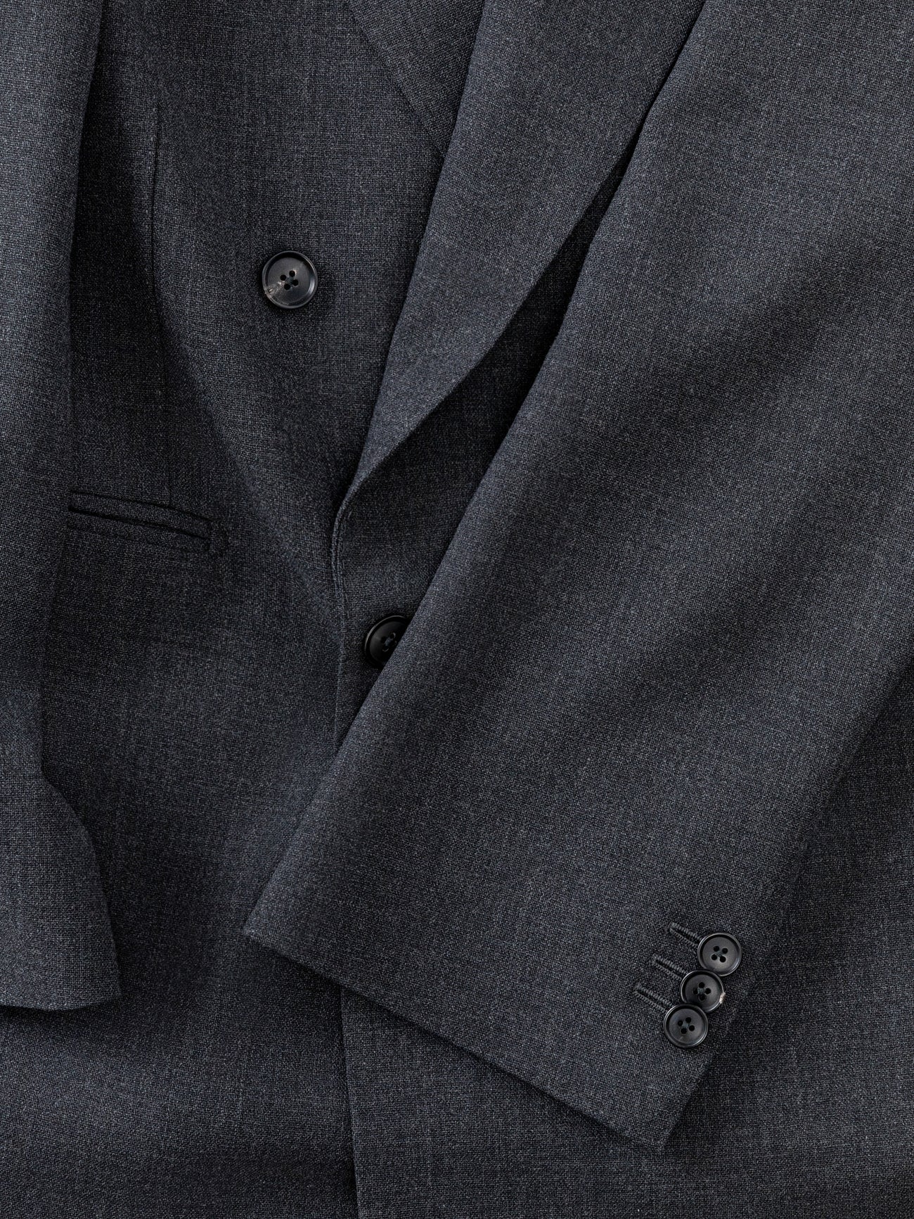 Charcoal Heavyweight High Twist Suit - Grand Le Mar