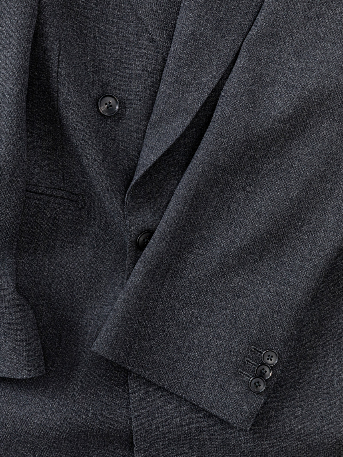 Charcoal Heavyweight High Twist Suit - Grand Le Mar
