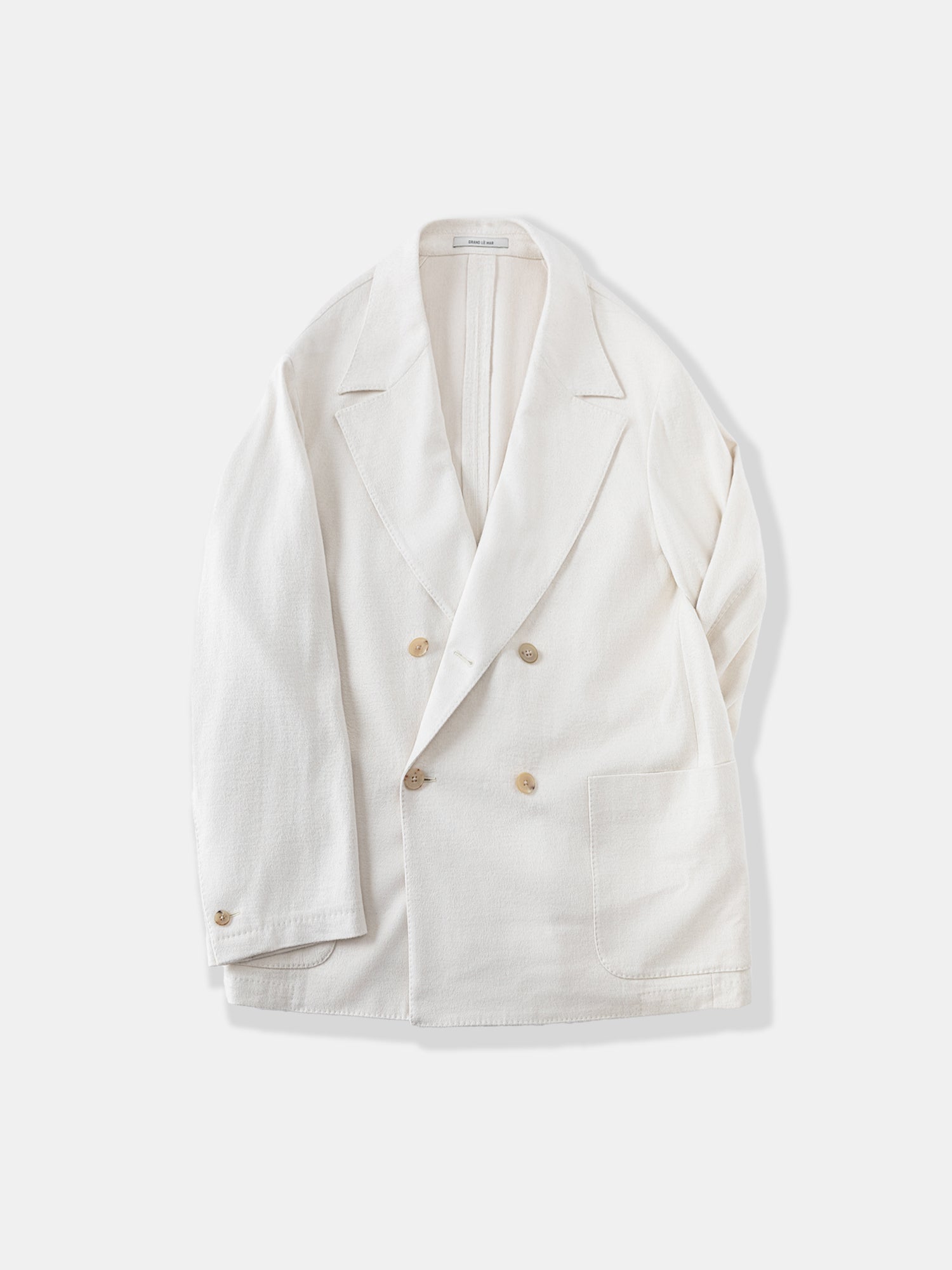 Baby Camel Silk Cream Jacket (Casual Fit) - Grand Le Mar