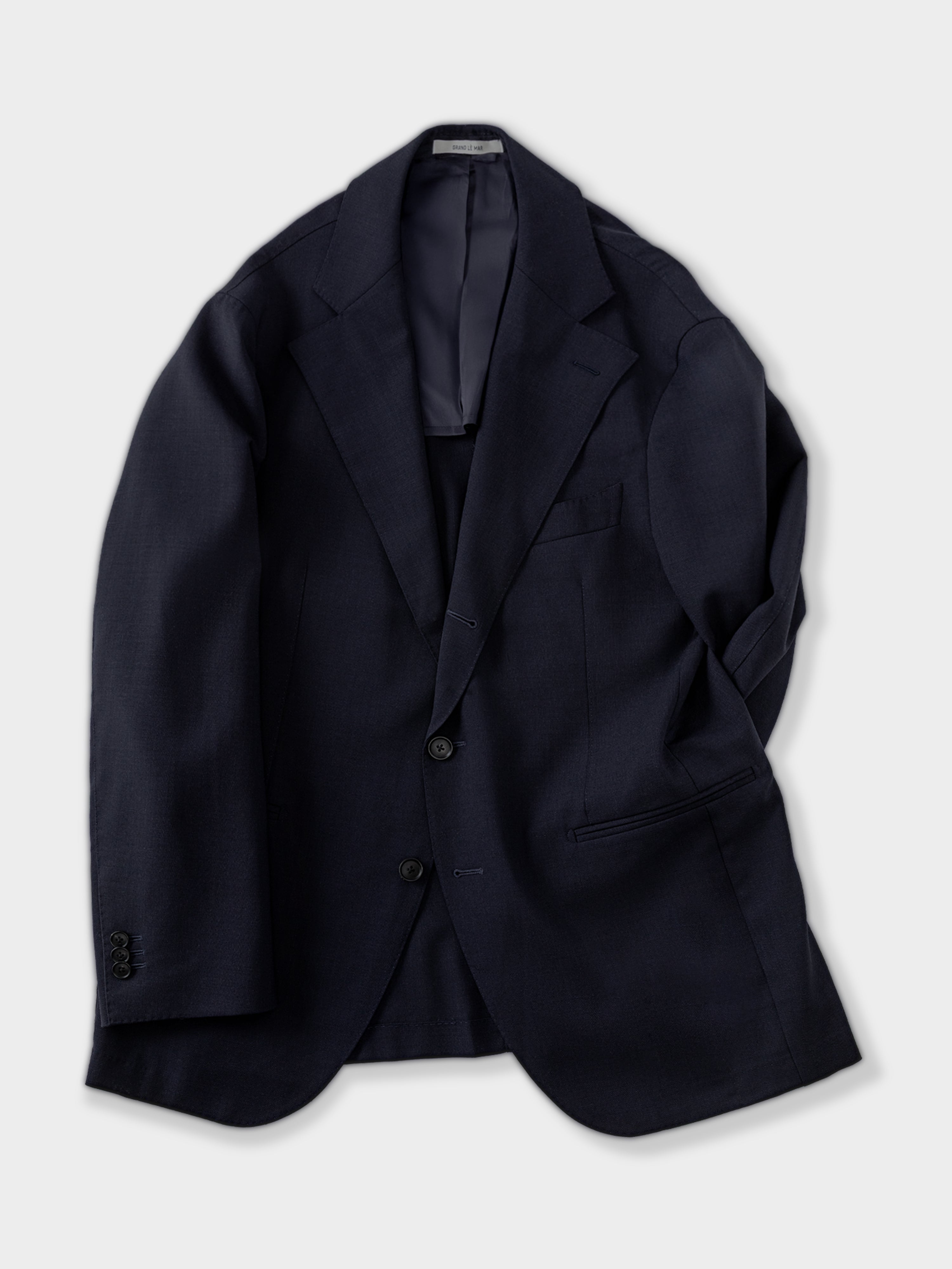 Navy High Twist Wool Jacket (SB)