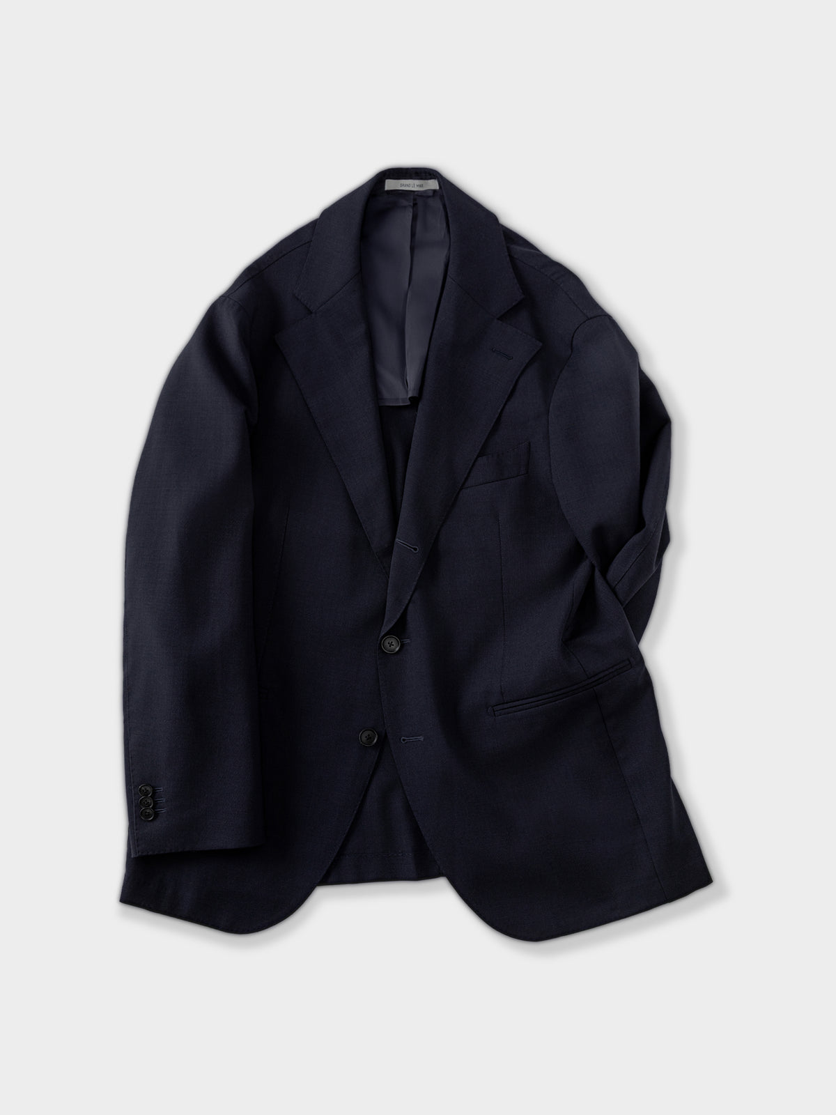 Navy High Twist Wool Jacket (SB)
