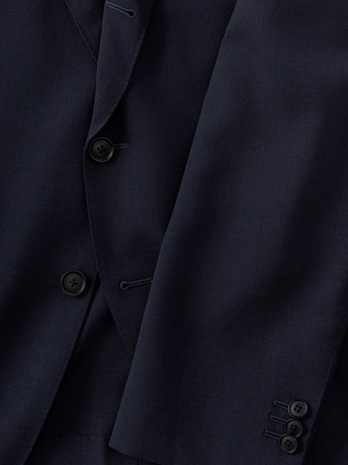 Navy High Twist Wool Suit (SB)