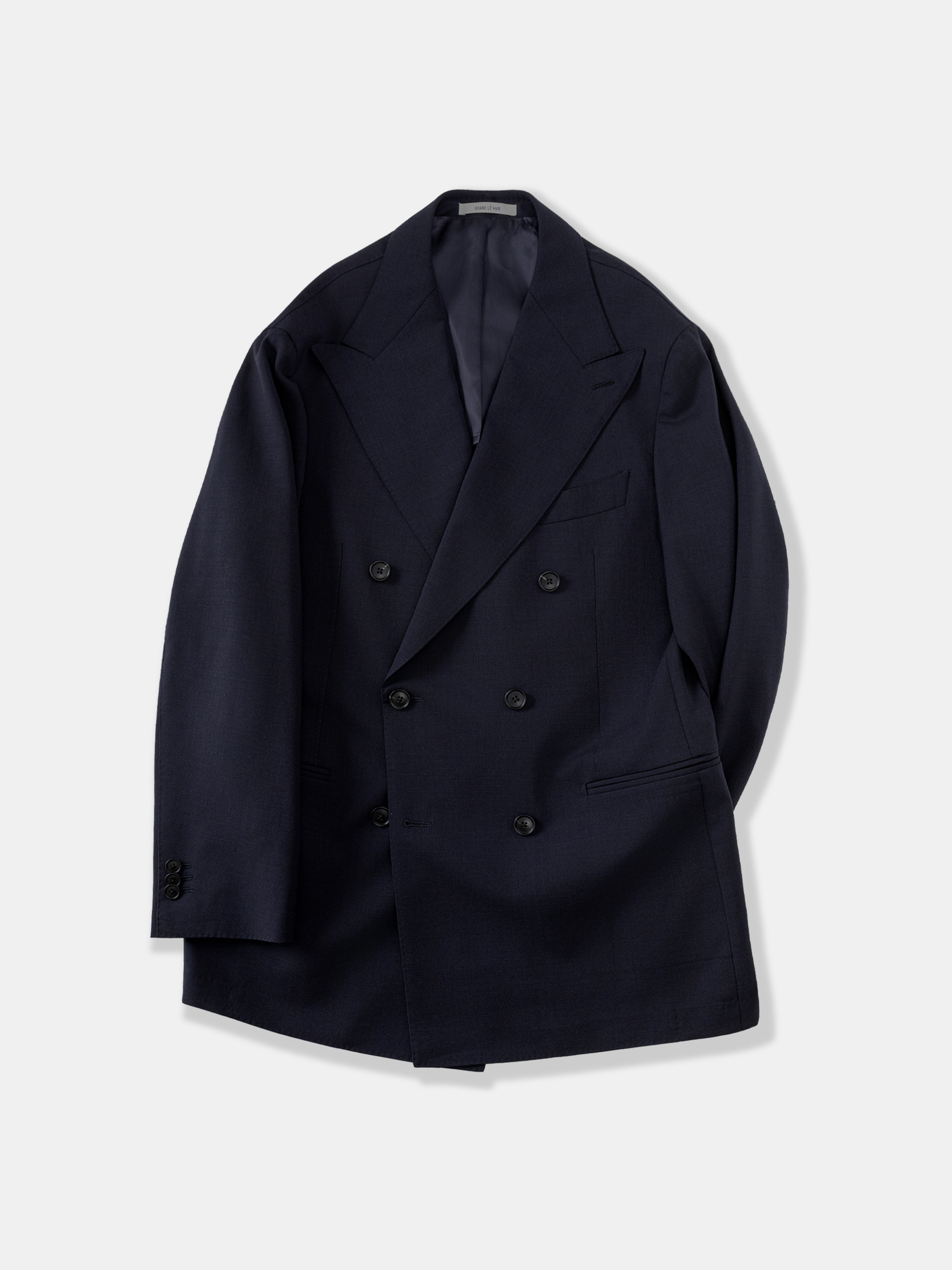 Navy High Twist Wool Suit (DB)