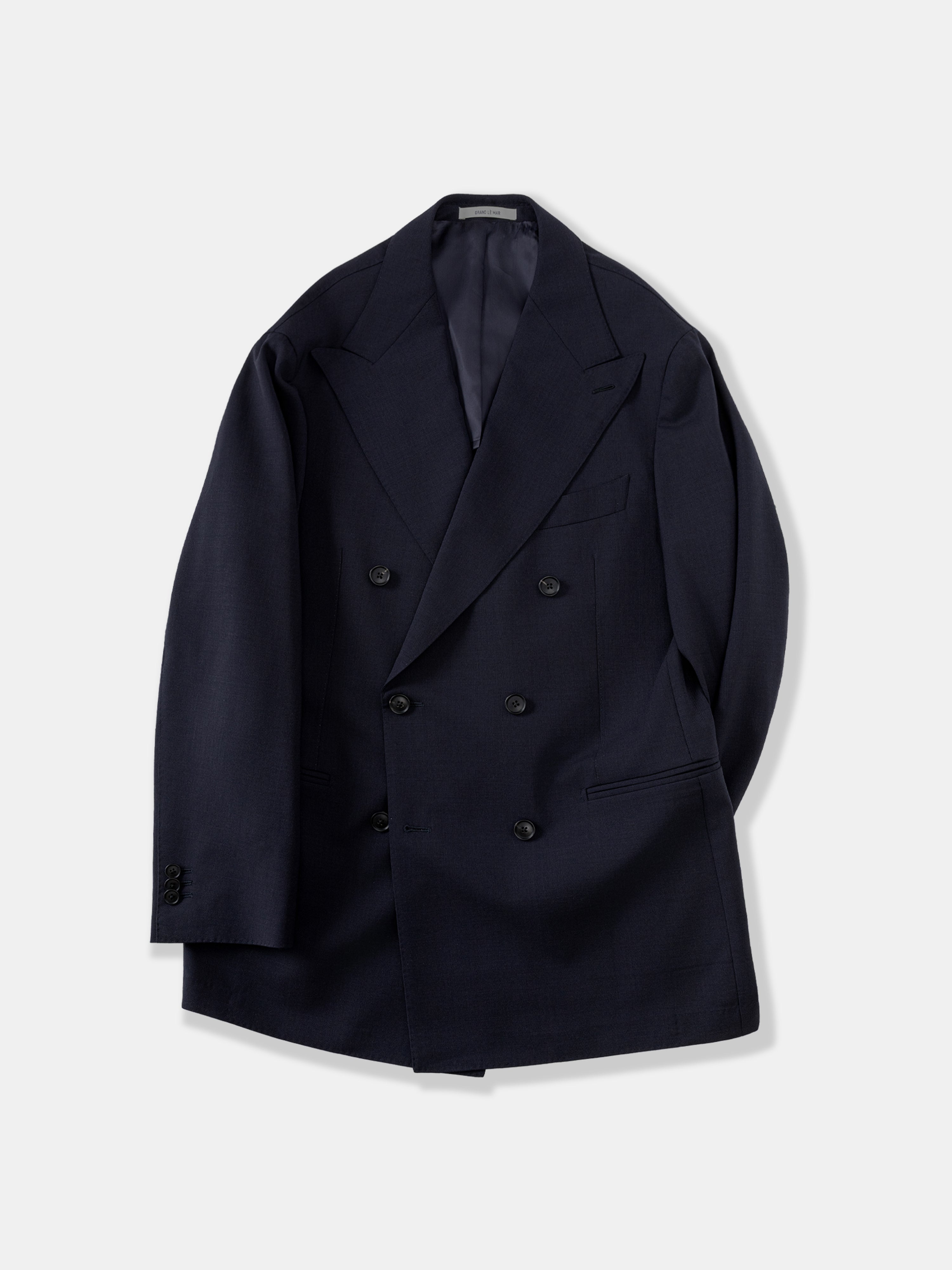 Navy High Twist Wool Jacket (DB)