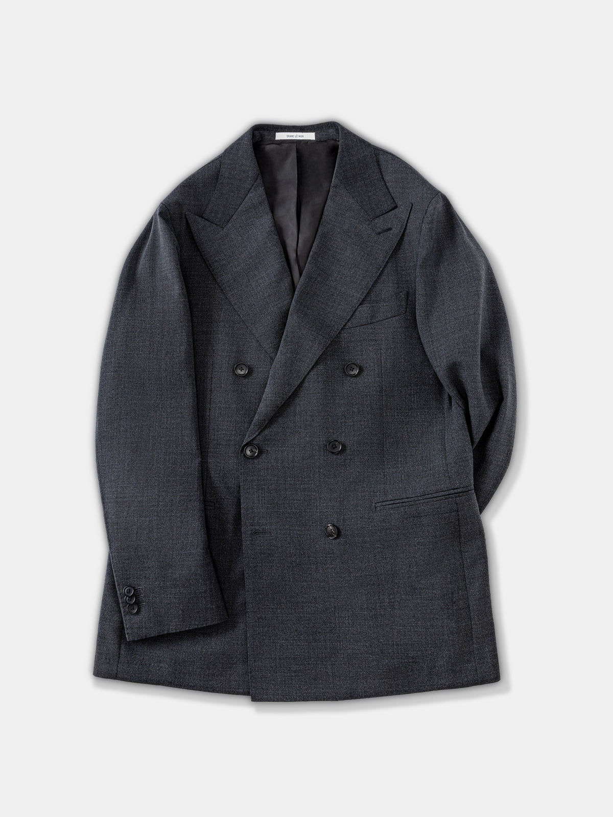 Charcoal High Twist Wool Suit (DB)