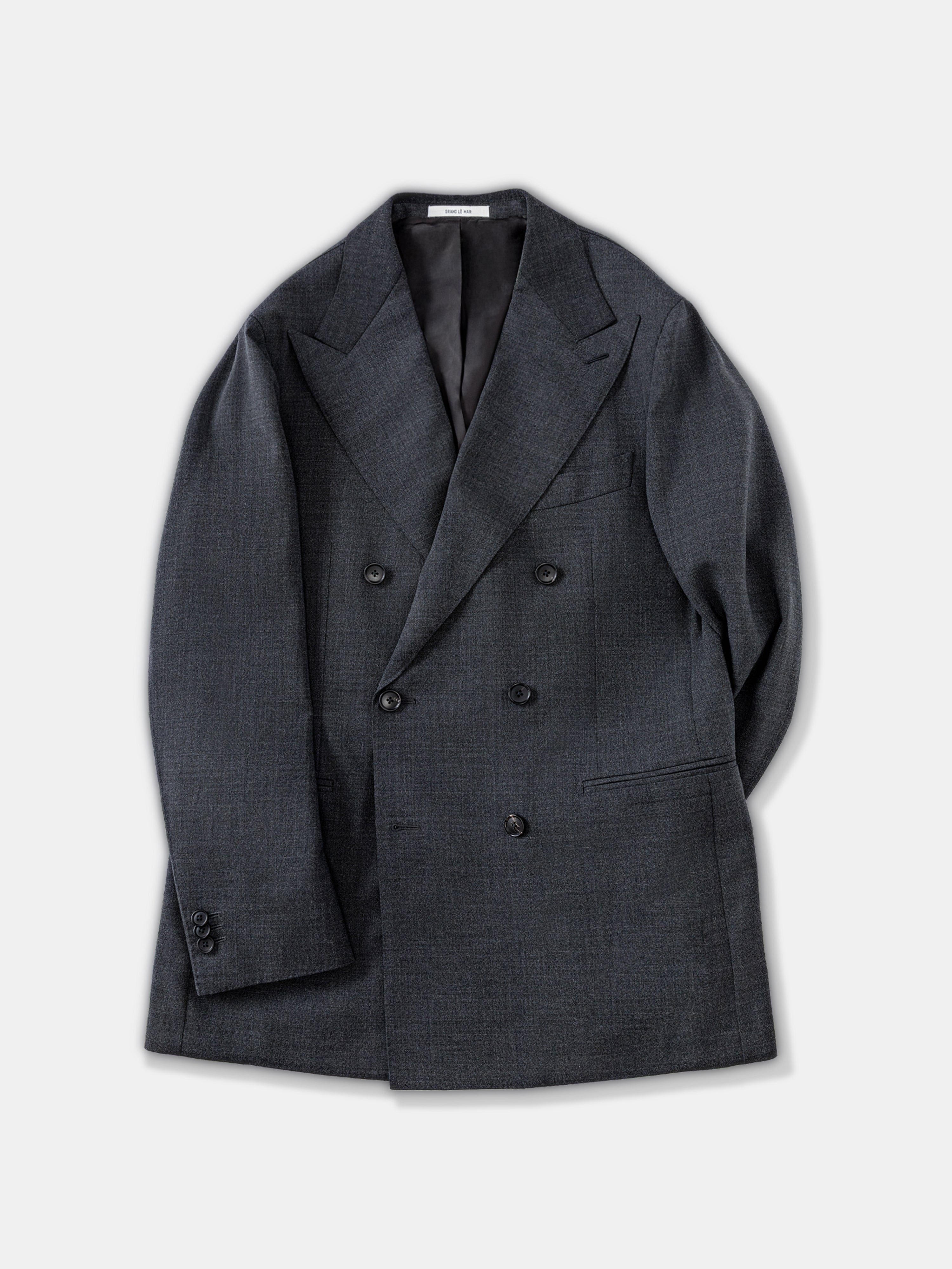 Charcoal High Twist Wool Suit (DB)