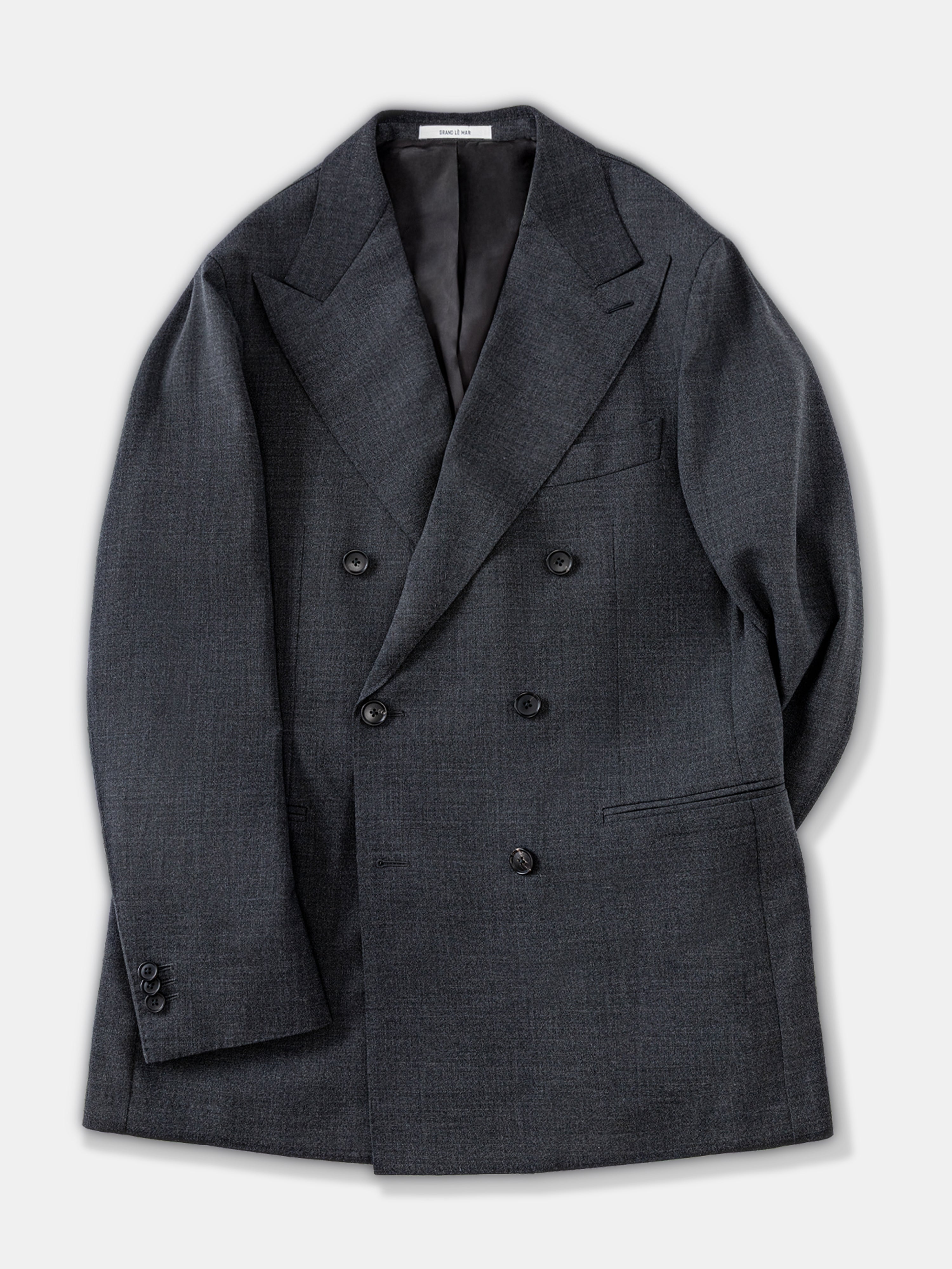 Charcoal High Twist Wool Jacket (DB)