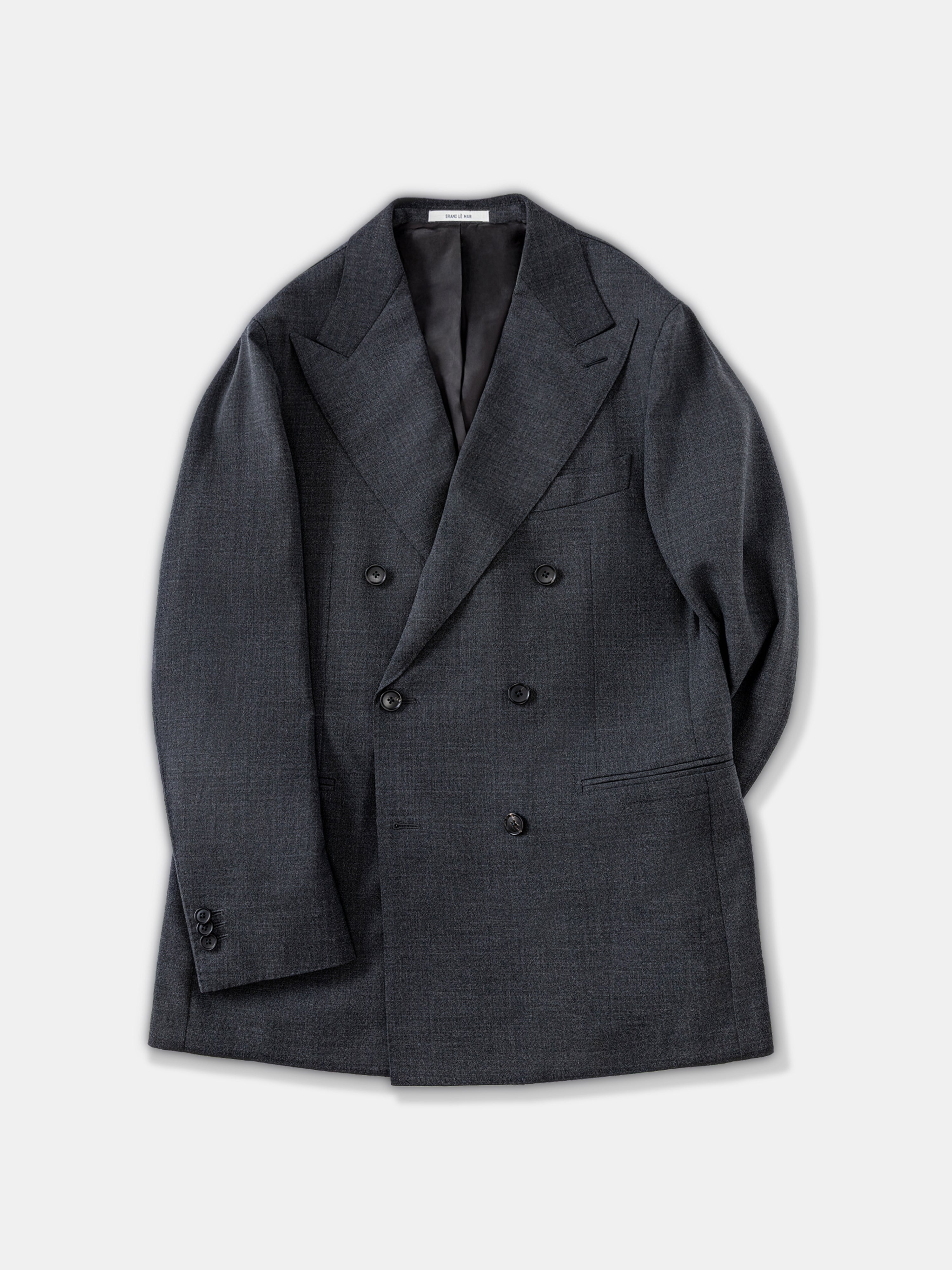 Charcoal High Twist Wool Jacket (DB)