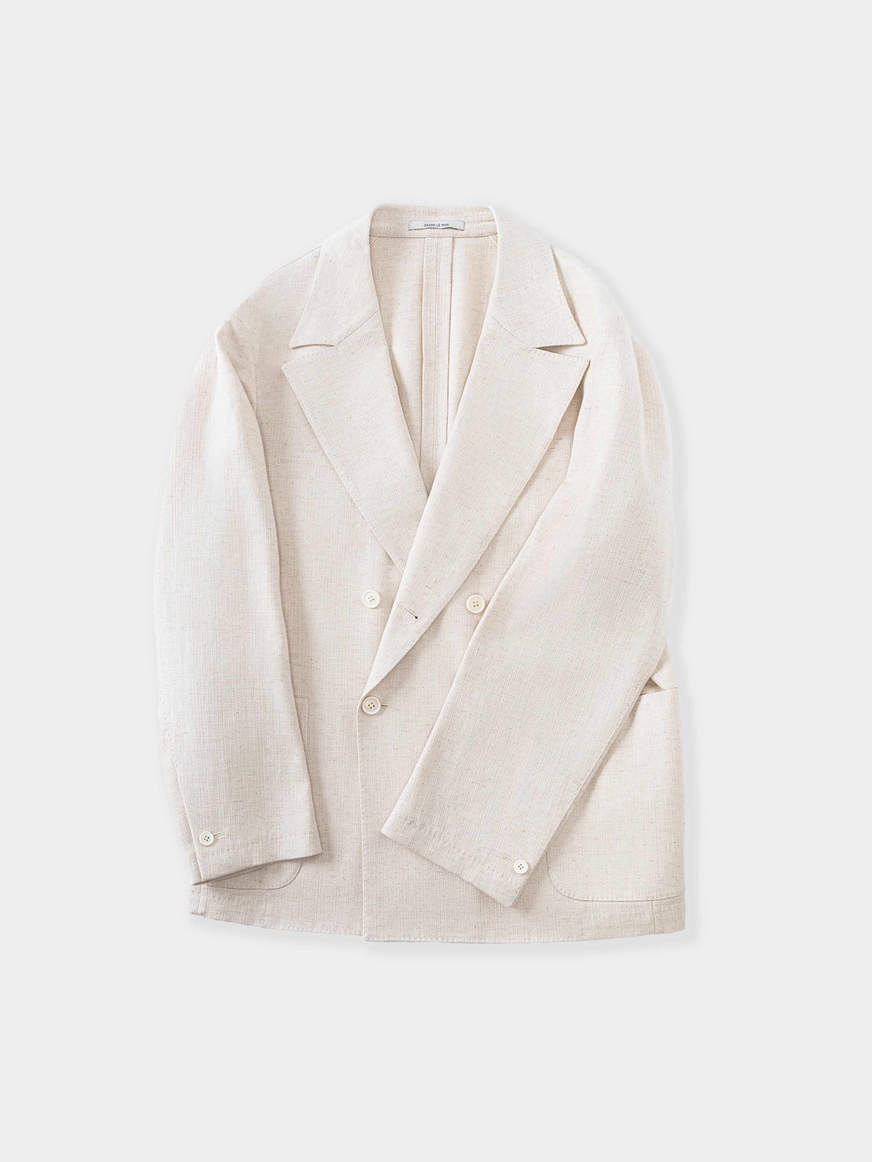 Oatmeal Cotton Linen Suit (Casual Fit)
