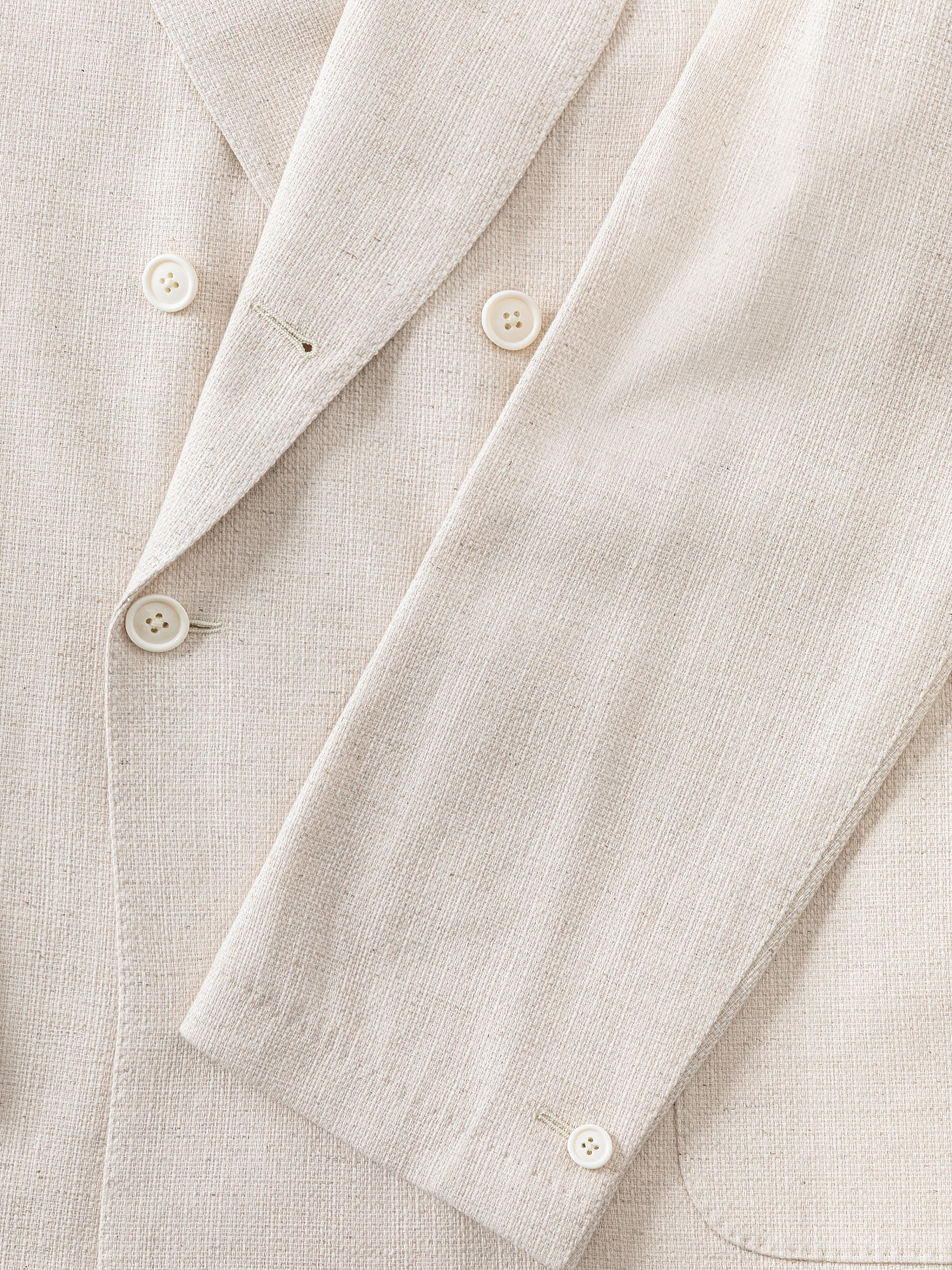 Oatmeal Cotton Linen Suit (Casual Fit)