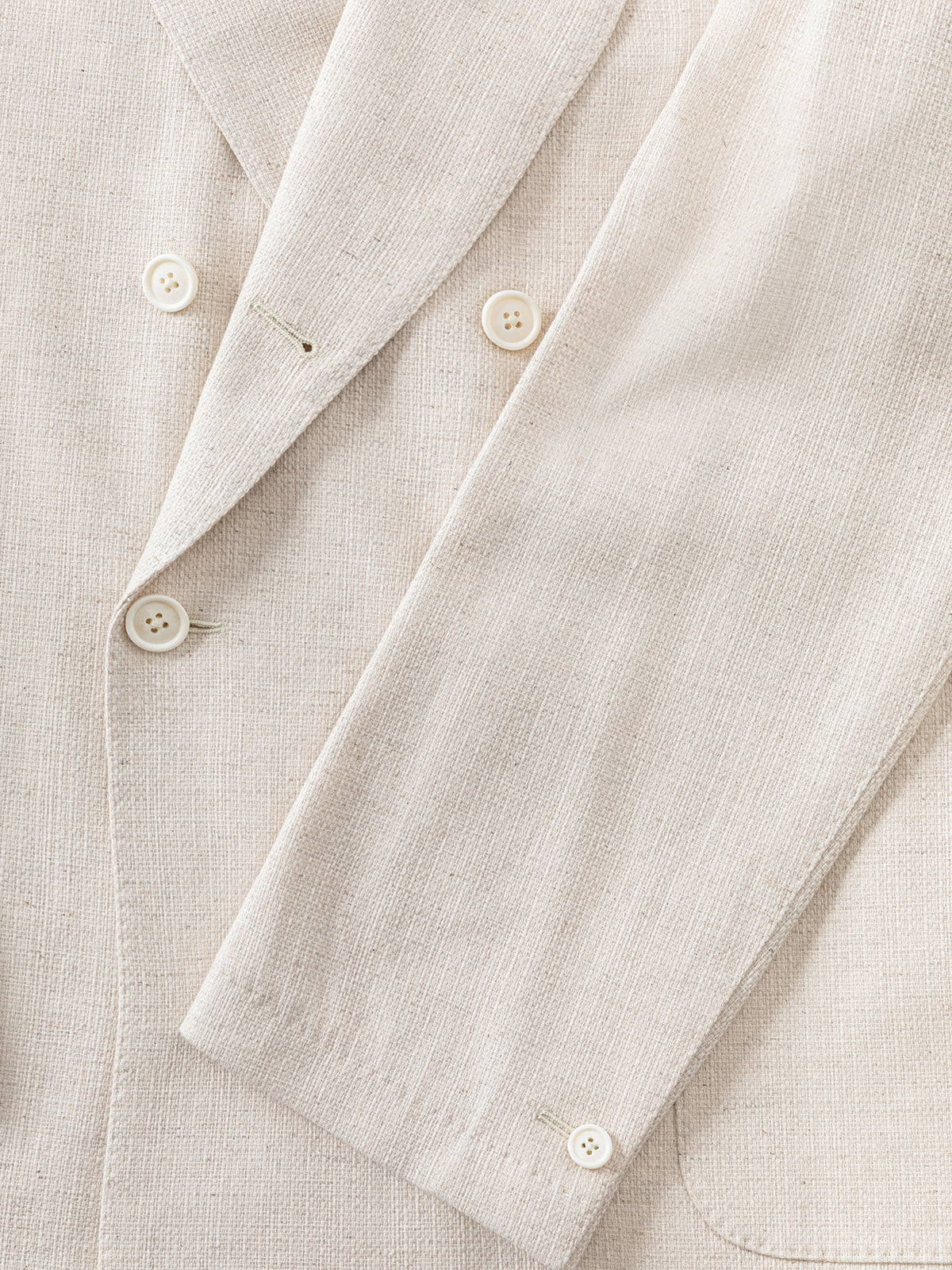 Oatmeal Cotton Linen Jacket (Casual Fit)