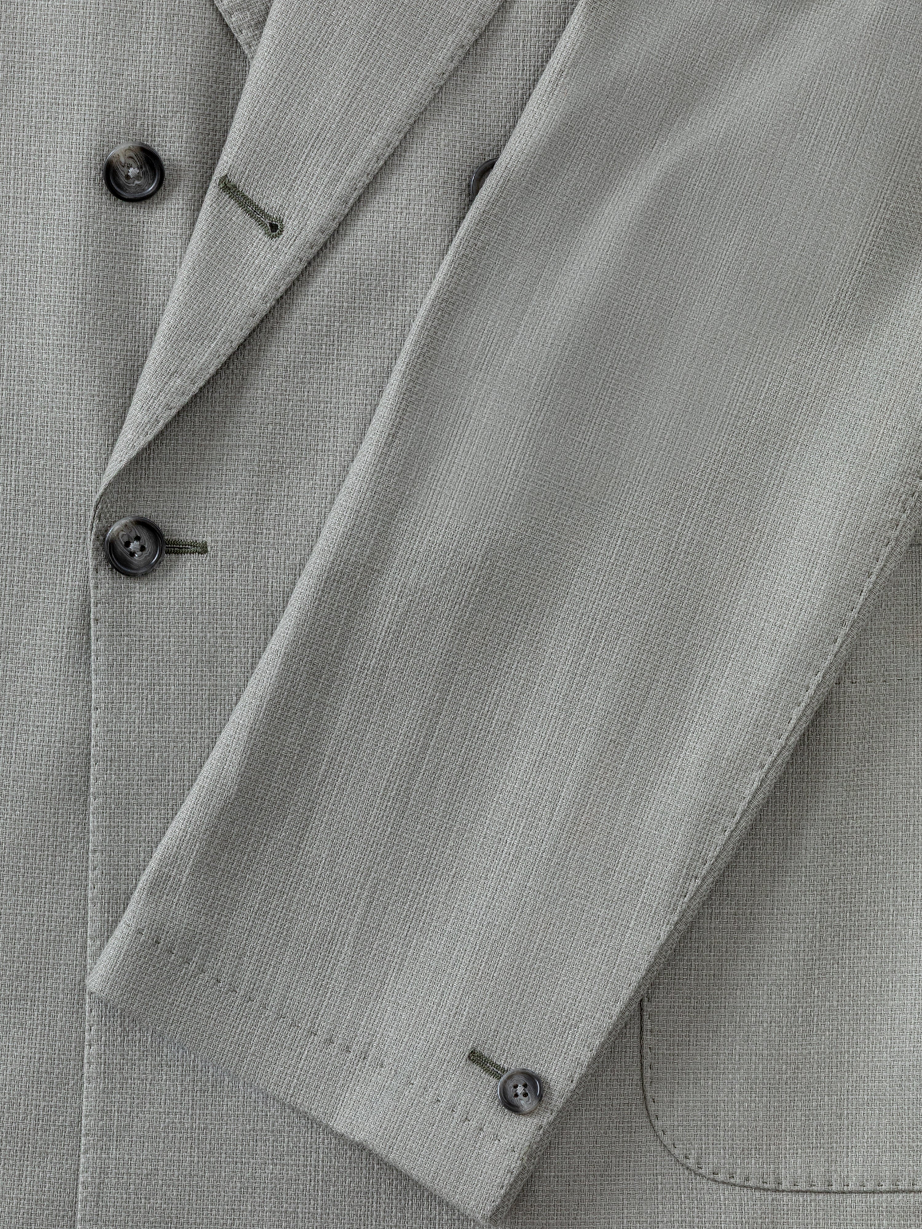 Sage Green Cotton Linen Jacket (Casual Fit)