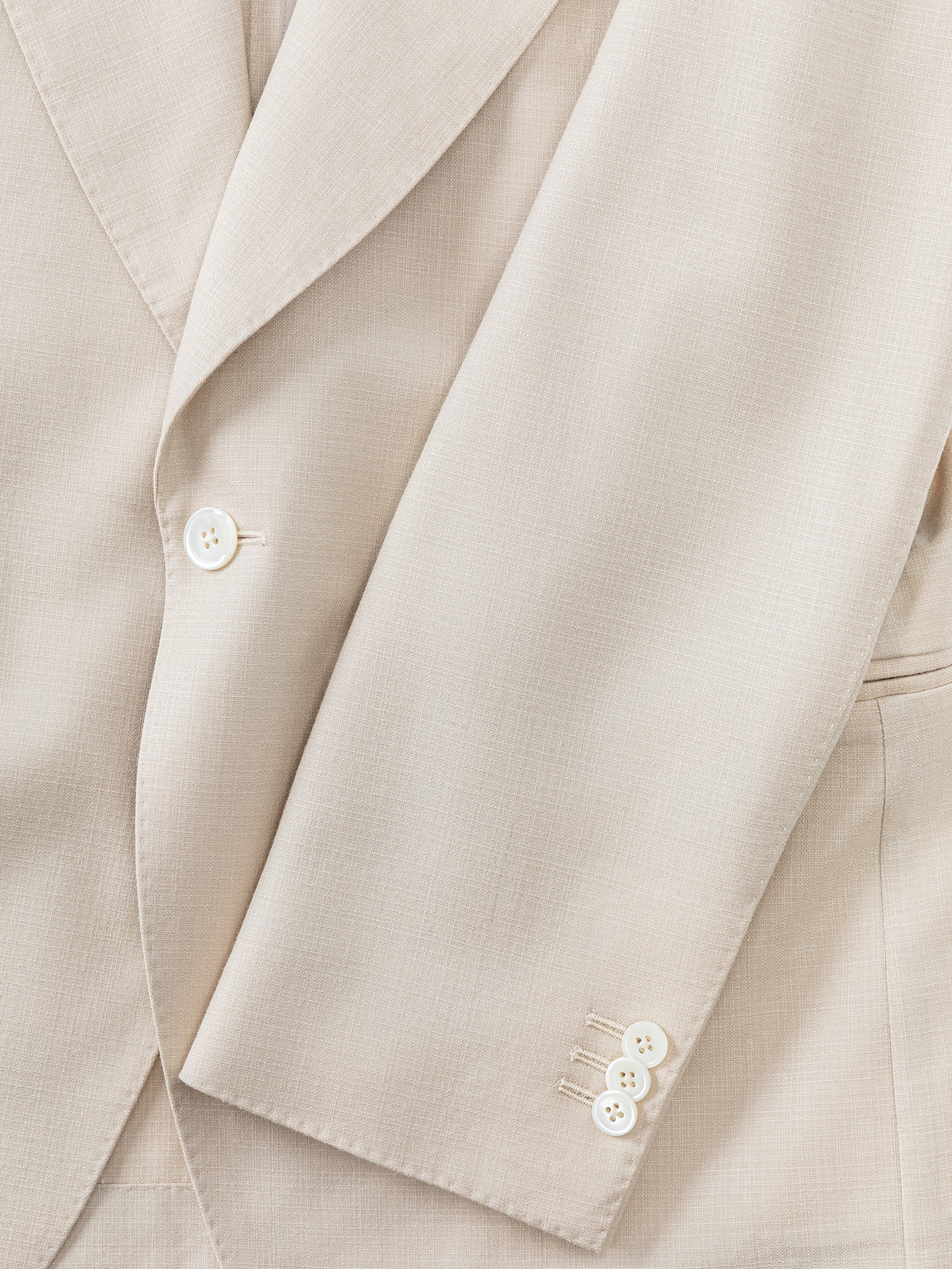Champagne Wool Silk Suit