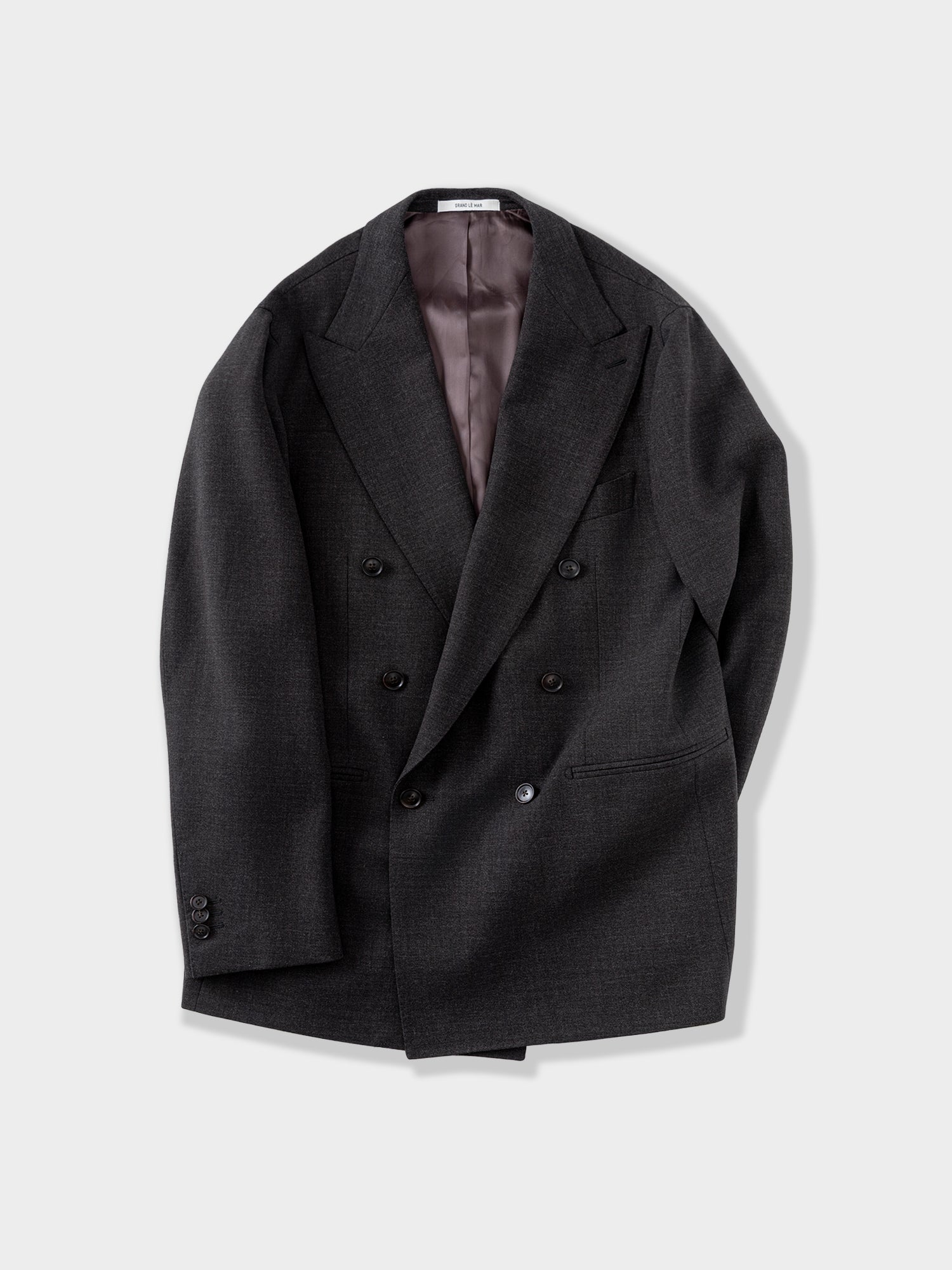 Dark Brown Heavyweight High Twist Jacket - Grand Le Mar