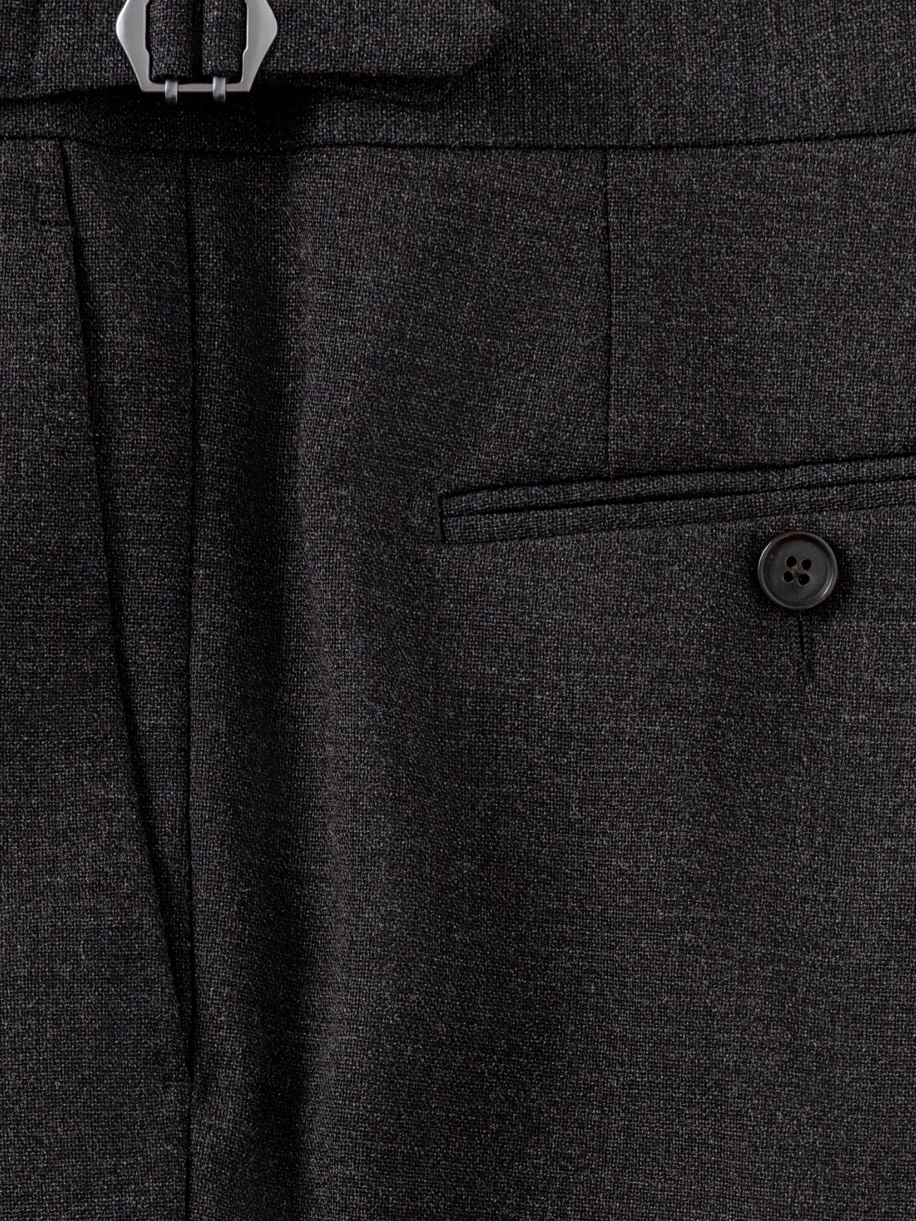 Dark Brown Heavyweight High Twist Trousers (Wide Fit)