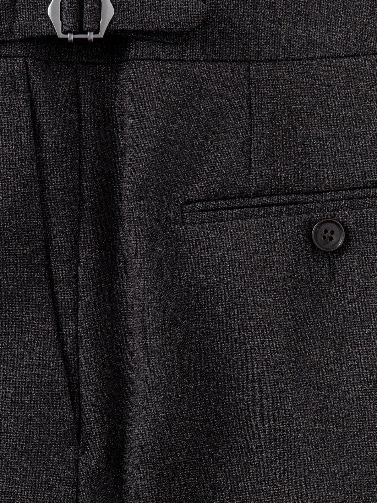 Dark Brown Heavyweight High Twist Trousers (Wide Fit) - Grand Le Mar