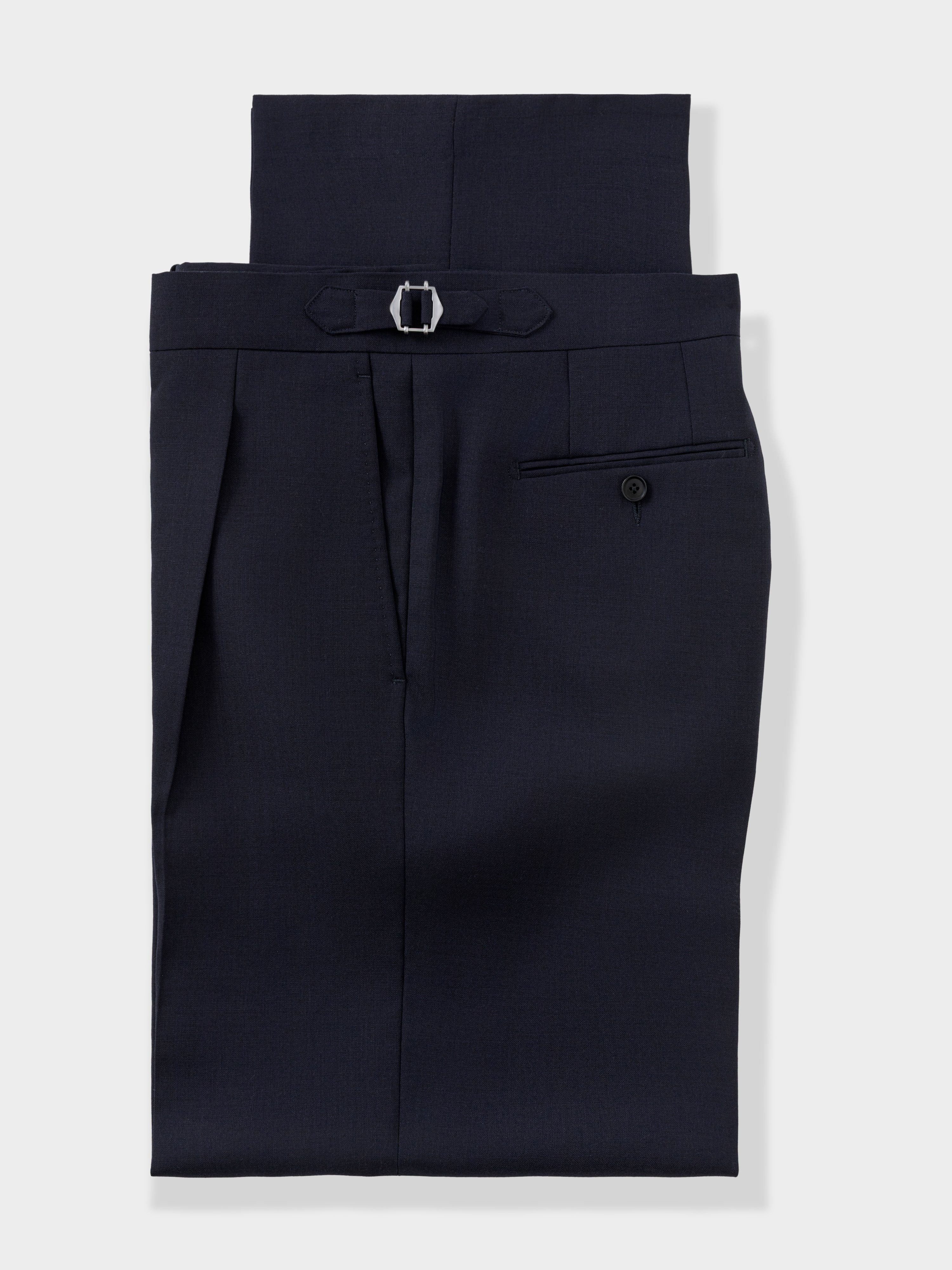 Navy High Twist Wool Suit (DB)