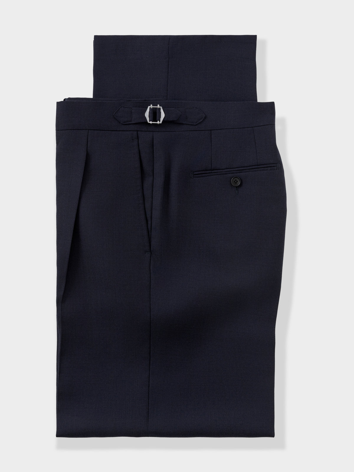 Navy High Twist Wool Suit (DB)