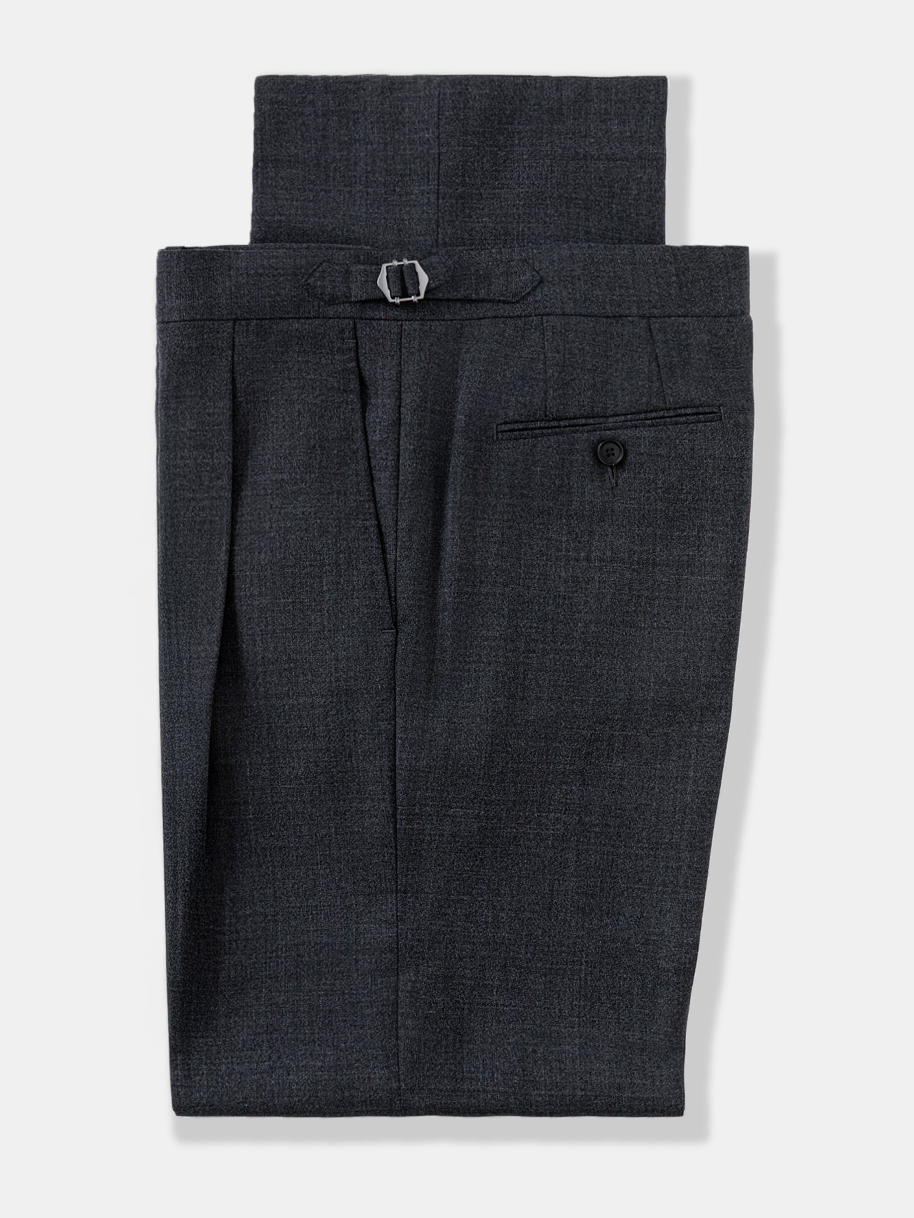 Charcoal High Twist Wool Suit (SB)