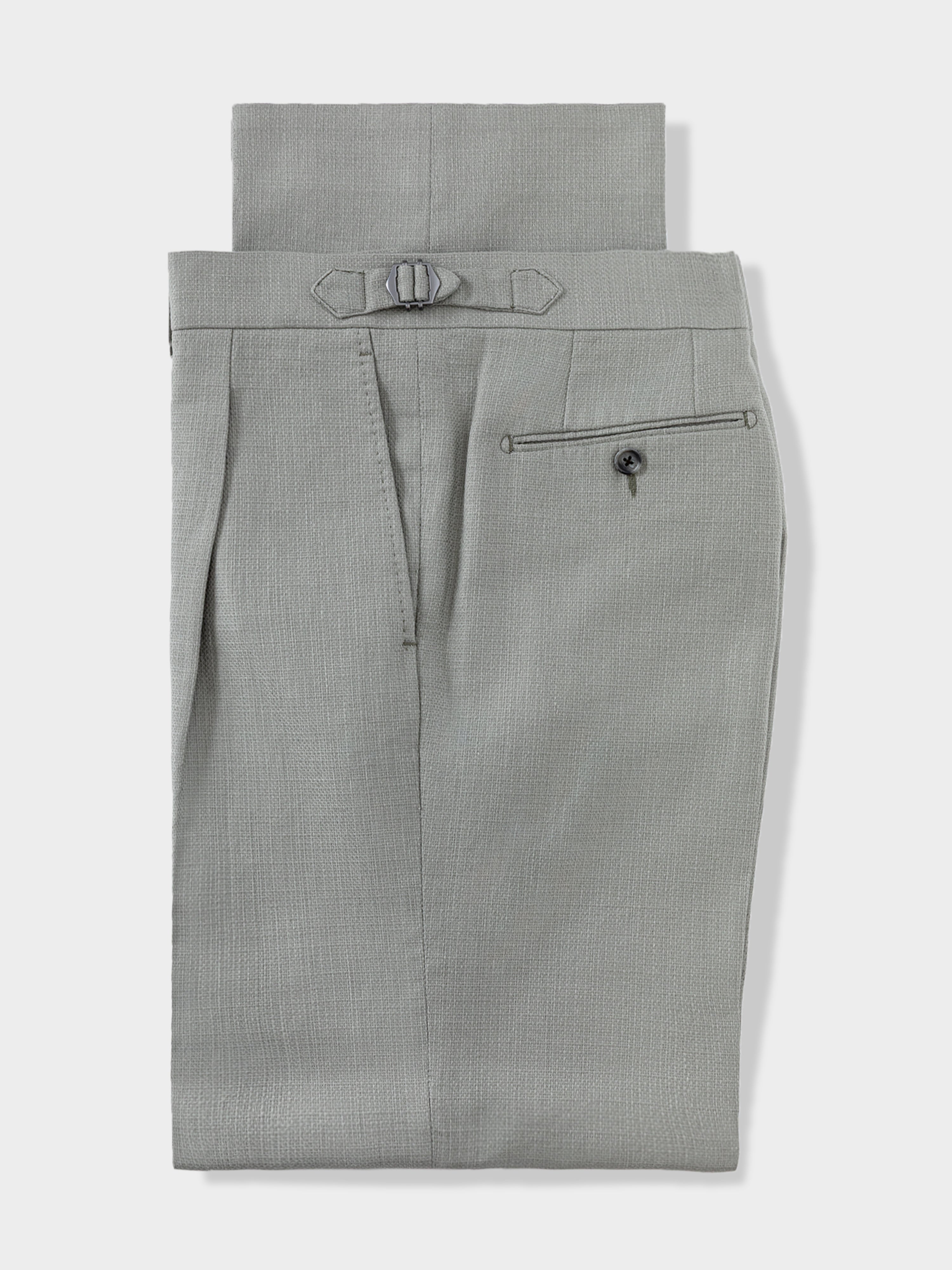 Sage Green Cotton Linen Suit (Casual Fit)