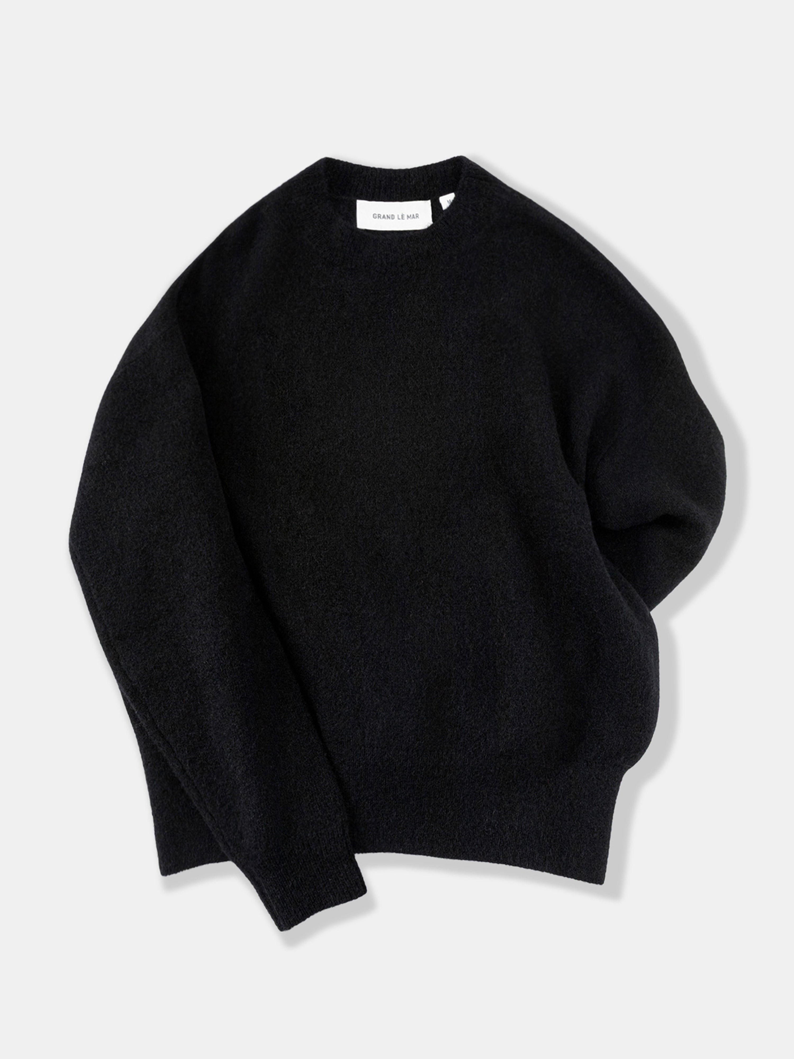 Black Mohair Crewneck