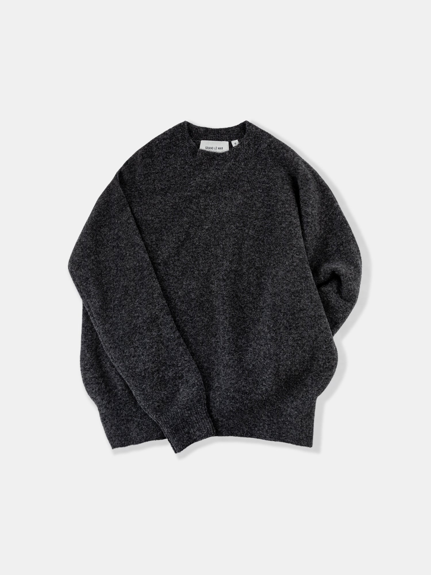 Charcoal Mohair Crewneck - Grand Le Mar