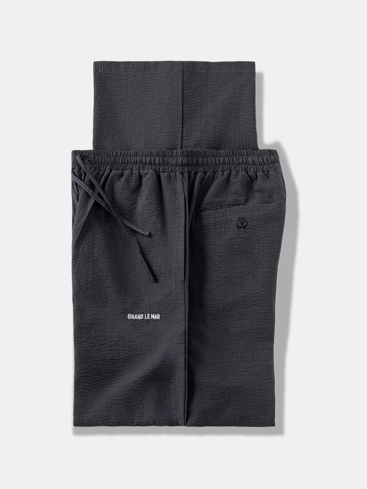 Dark Grey Seersucker Cotton Set