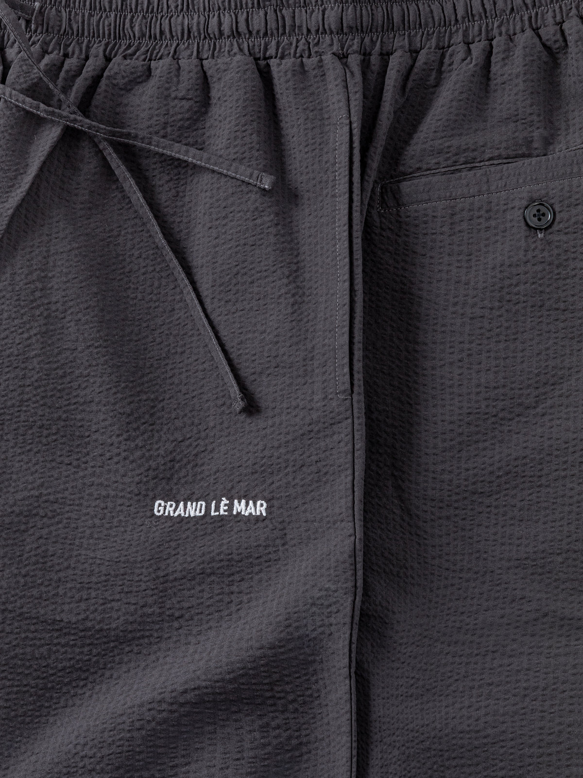 Dark Grey Seersucker Cotton Set