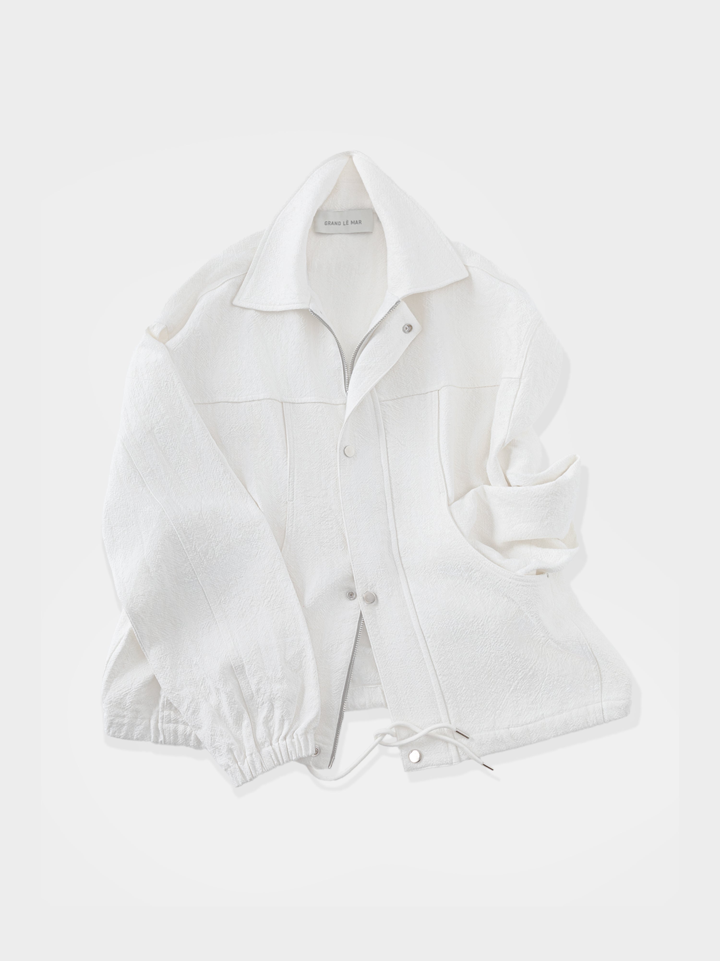 Ivory Stonewashed Linen Traveler Jacket