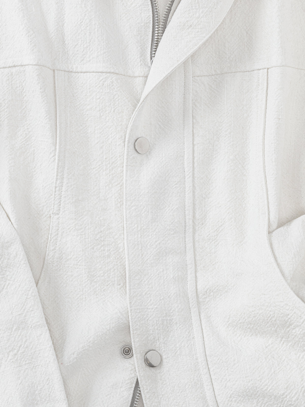 Ivory Stonewashed Linen Traveler Jacket