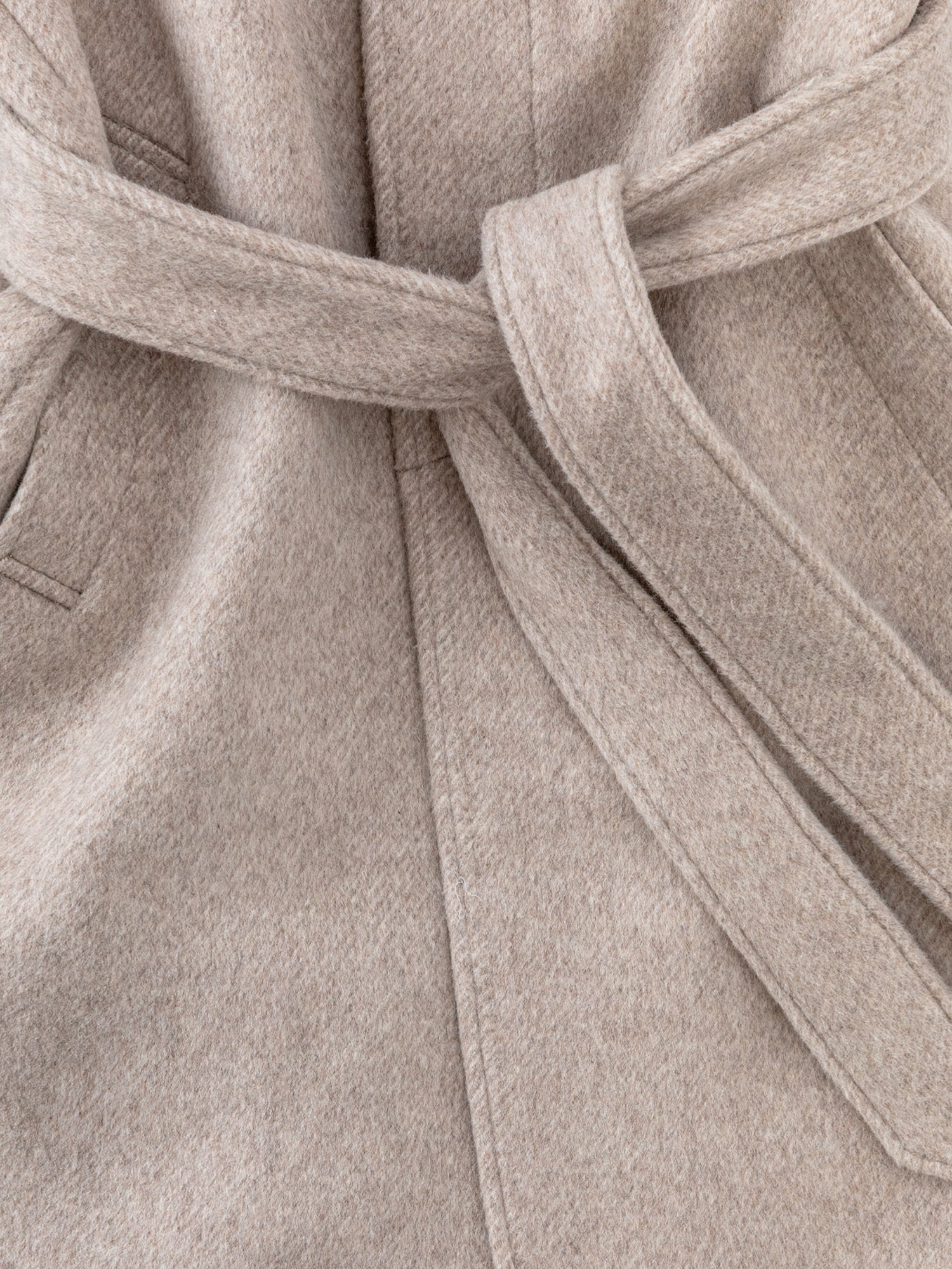 Oatmeal Wool Raglan Coat - Grand Le Mar