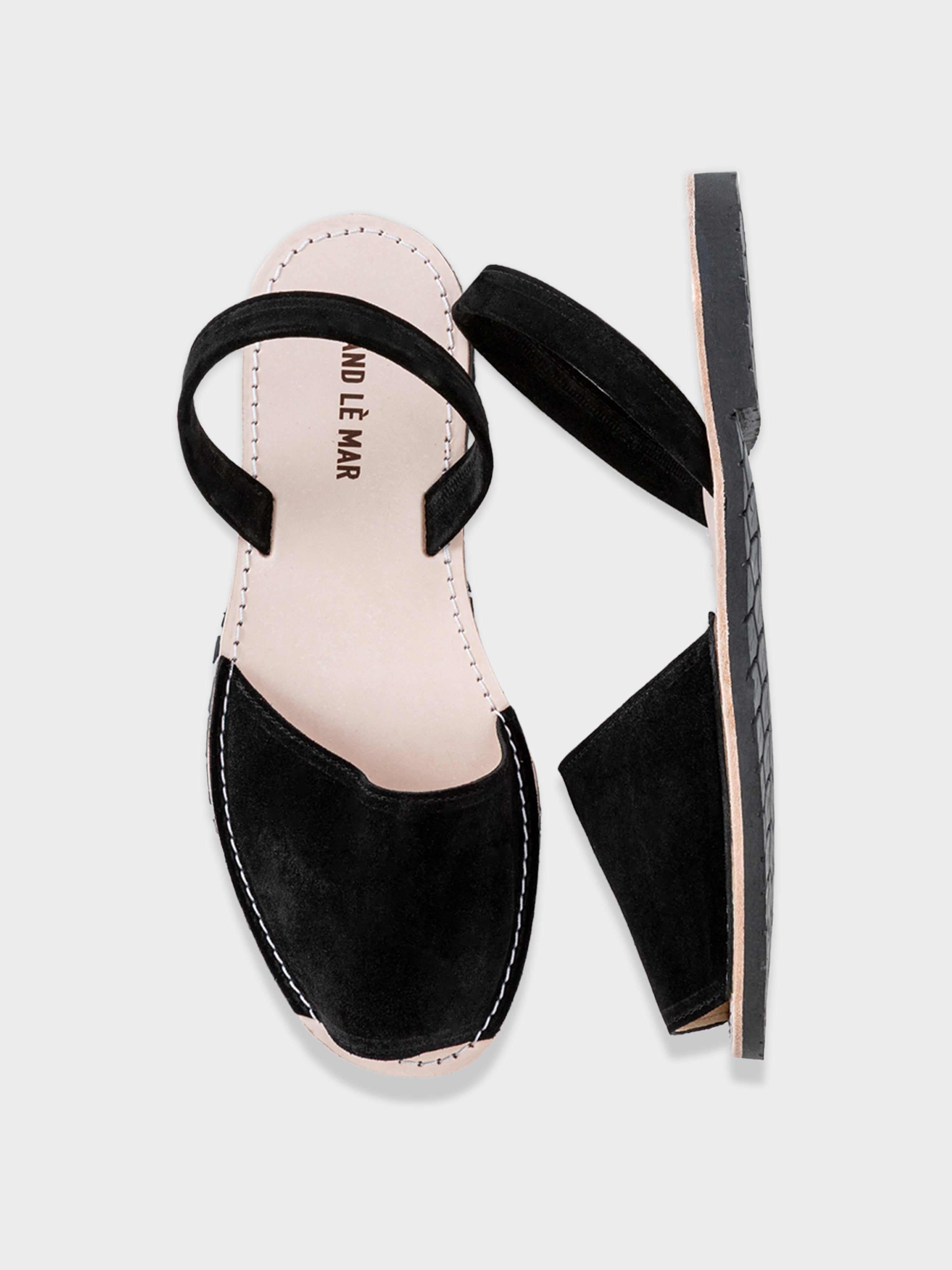 Black Suede Menorquinas
