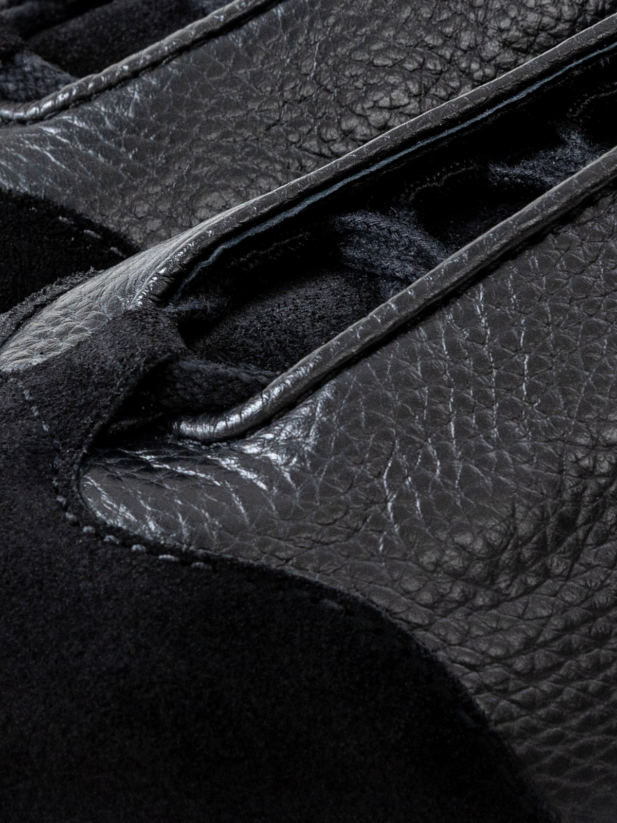 Black Leather & Suede Trainers
