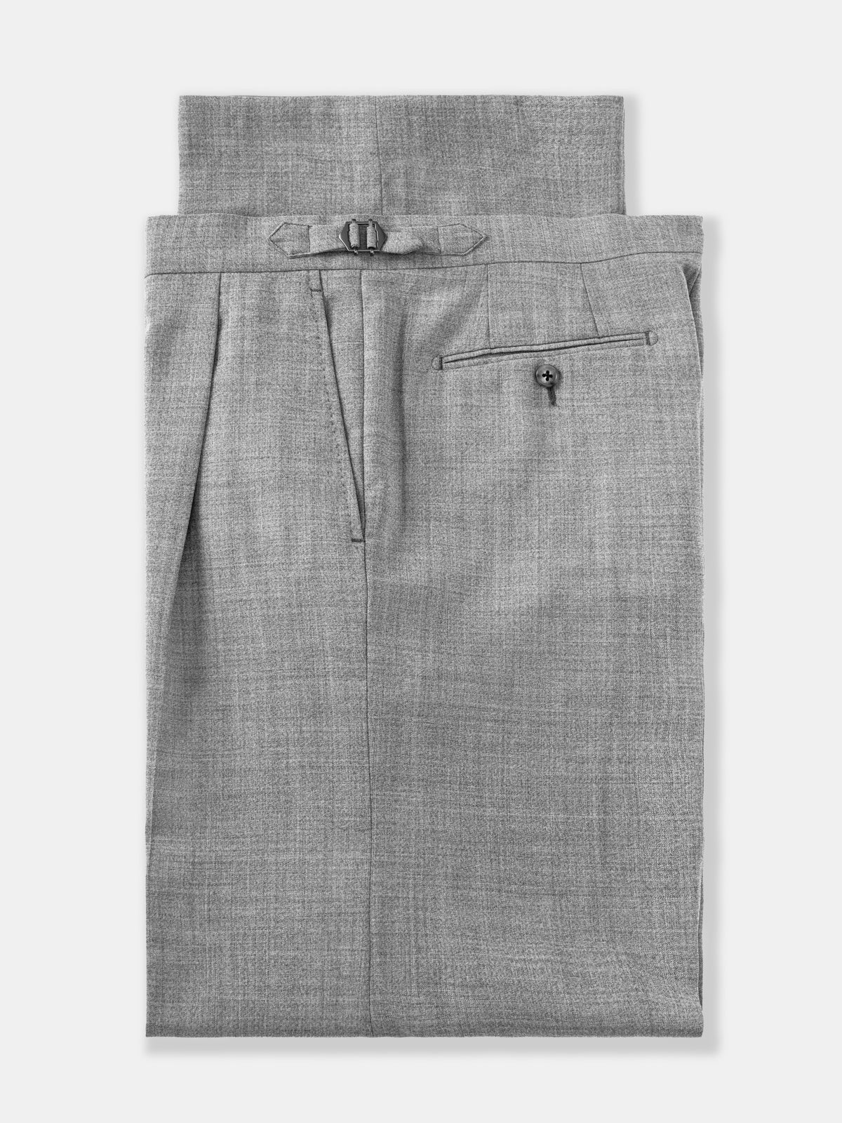 Light Grey High Twist Wool Suit (DB)