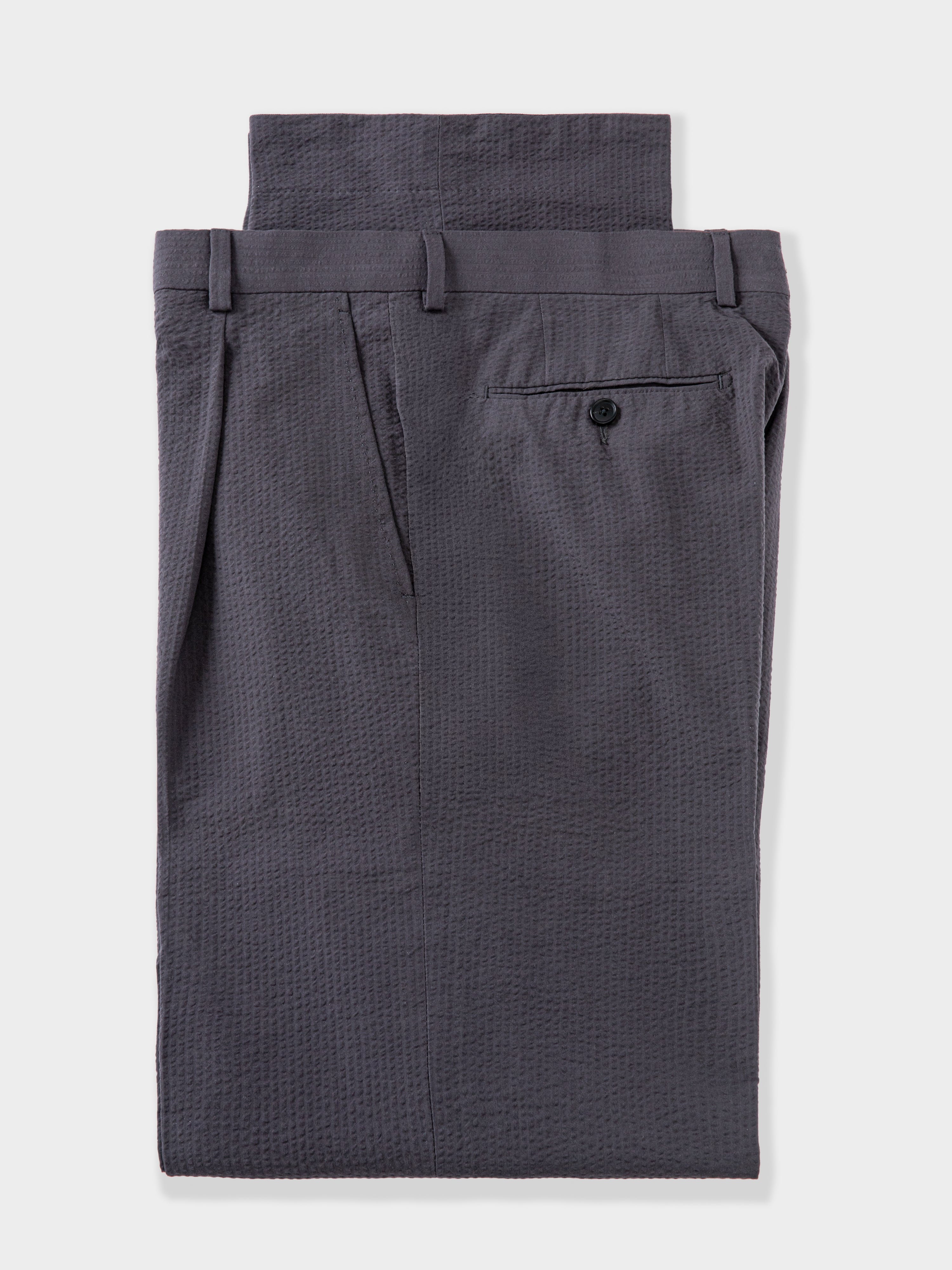 Dark Grey Seersucker Suit (Casual Fit)